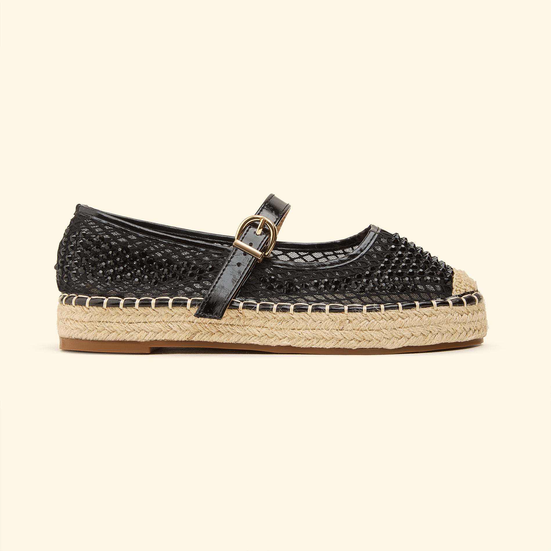 Dazzle weave espadrilles - Midnight Black