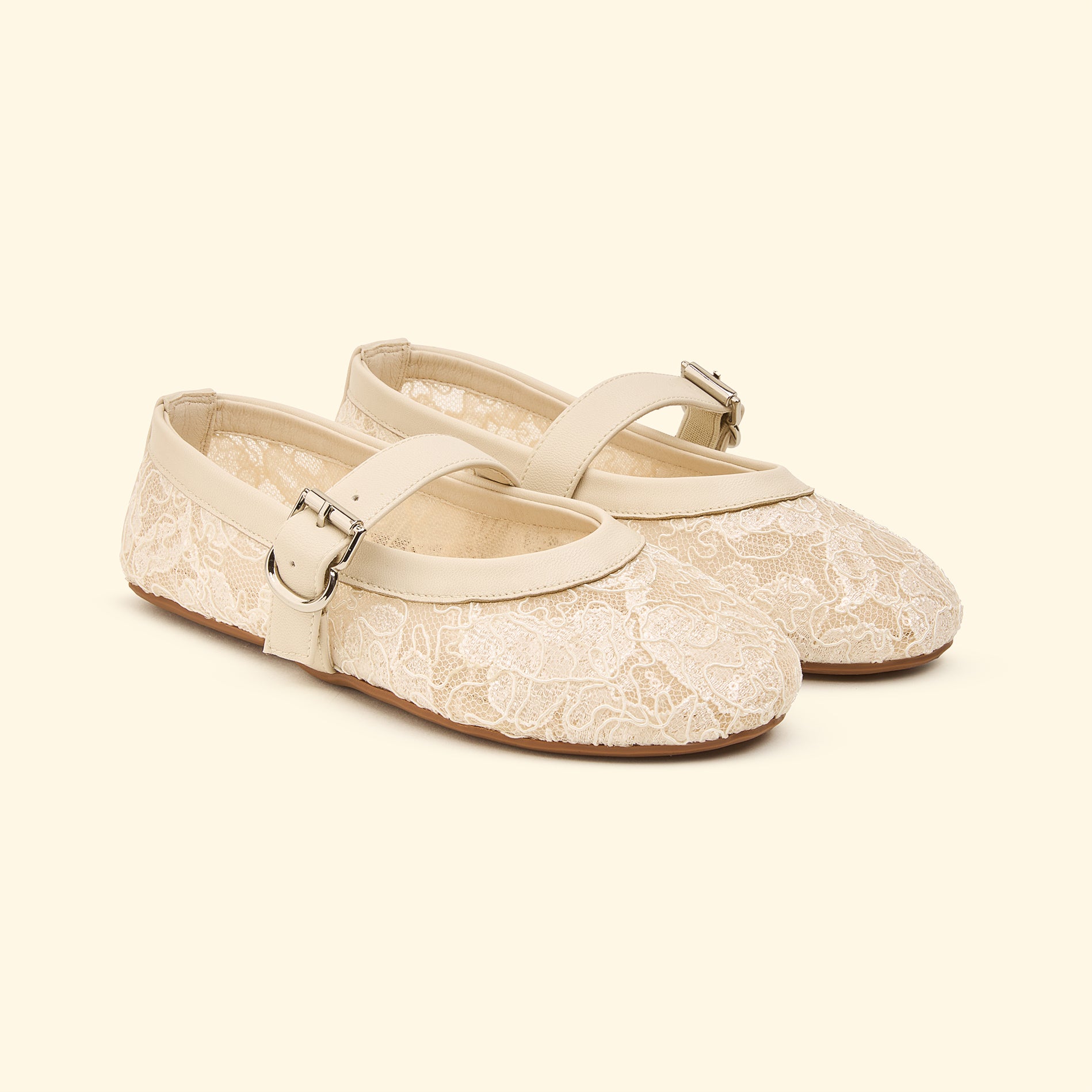 Lace Grace Mary Jane - Beige