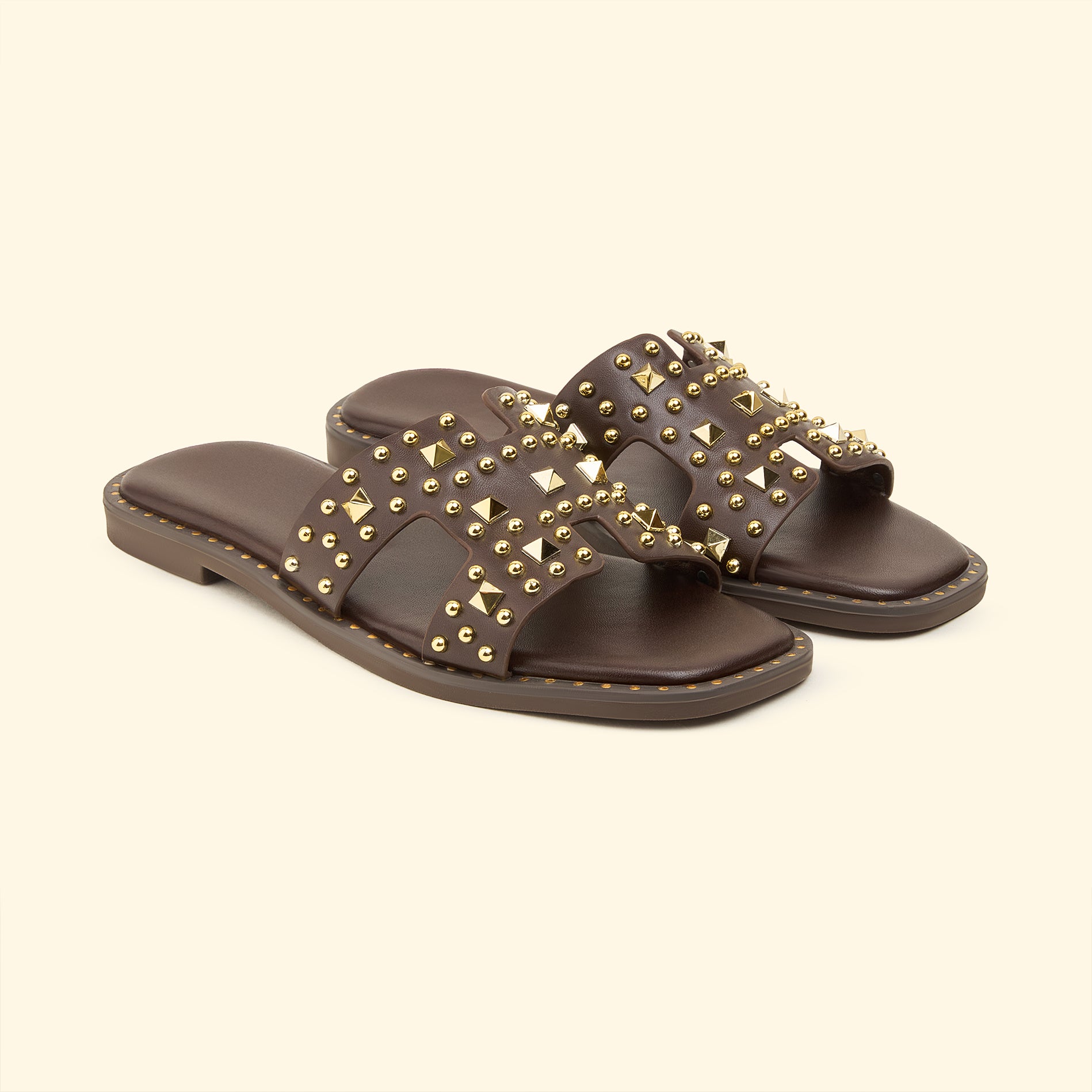 H GLAM slippers - Dark Chocolate