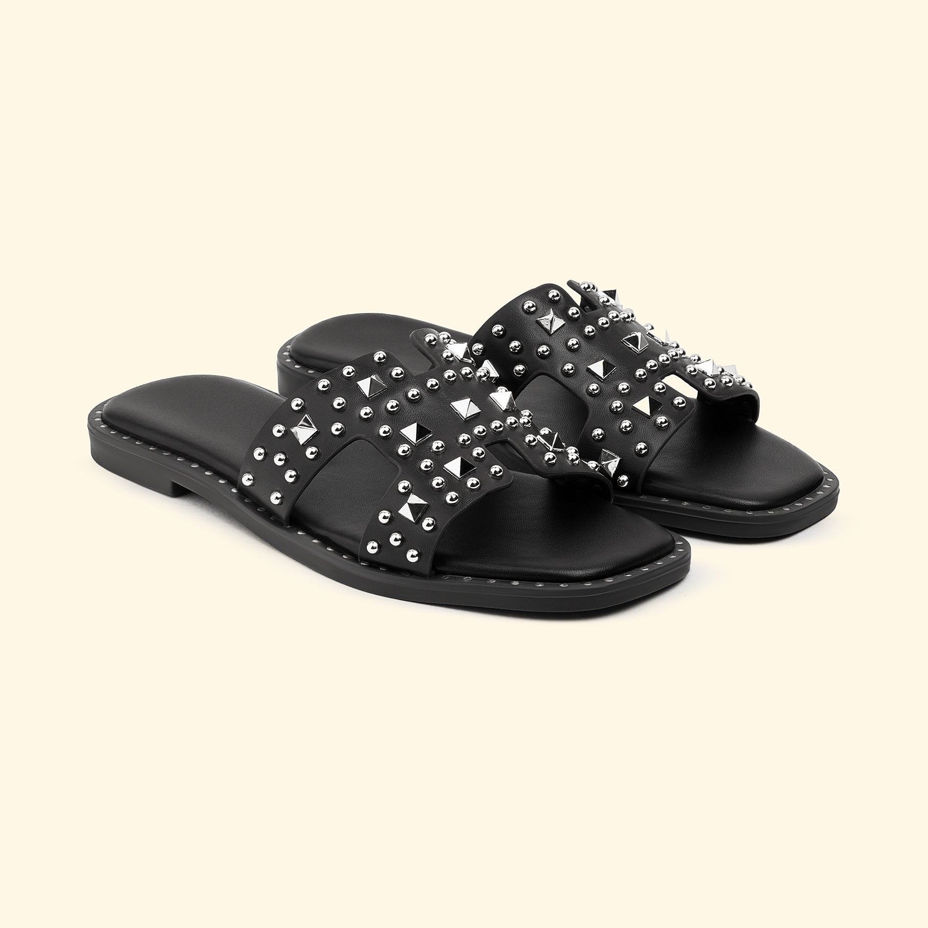 H GLAM slippers - Midnight Black