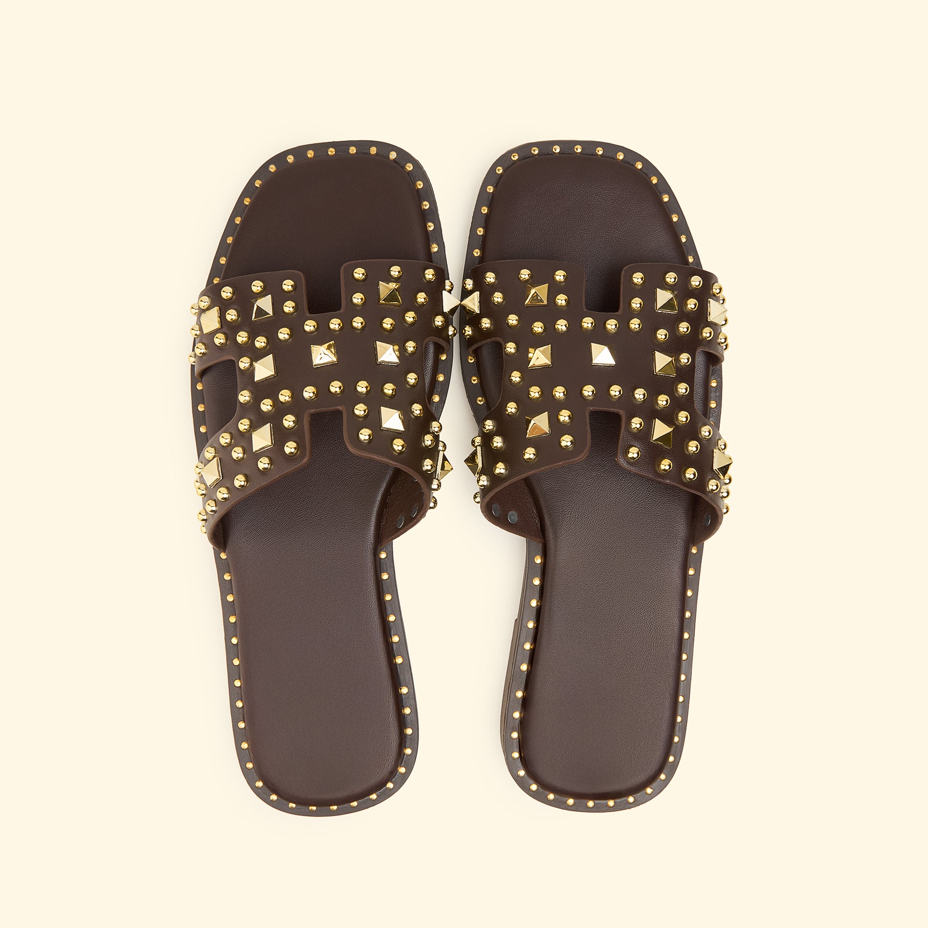 H GLAM slippers - Dark Chocolate