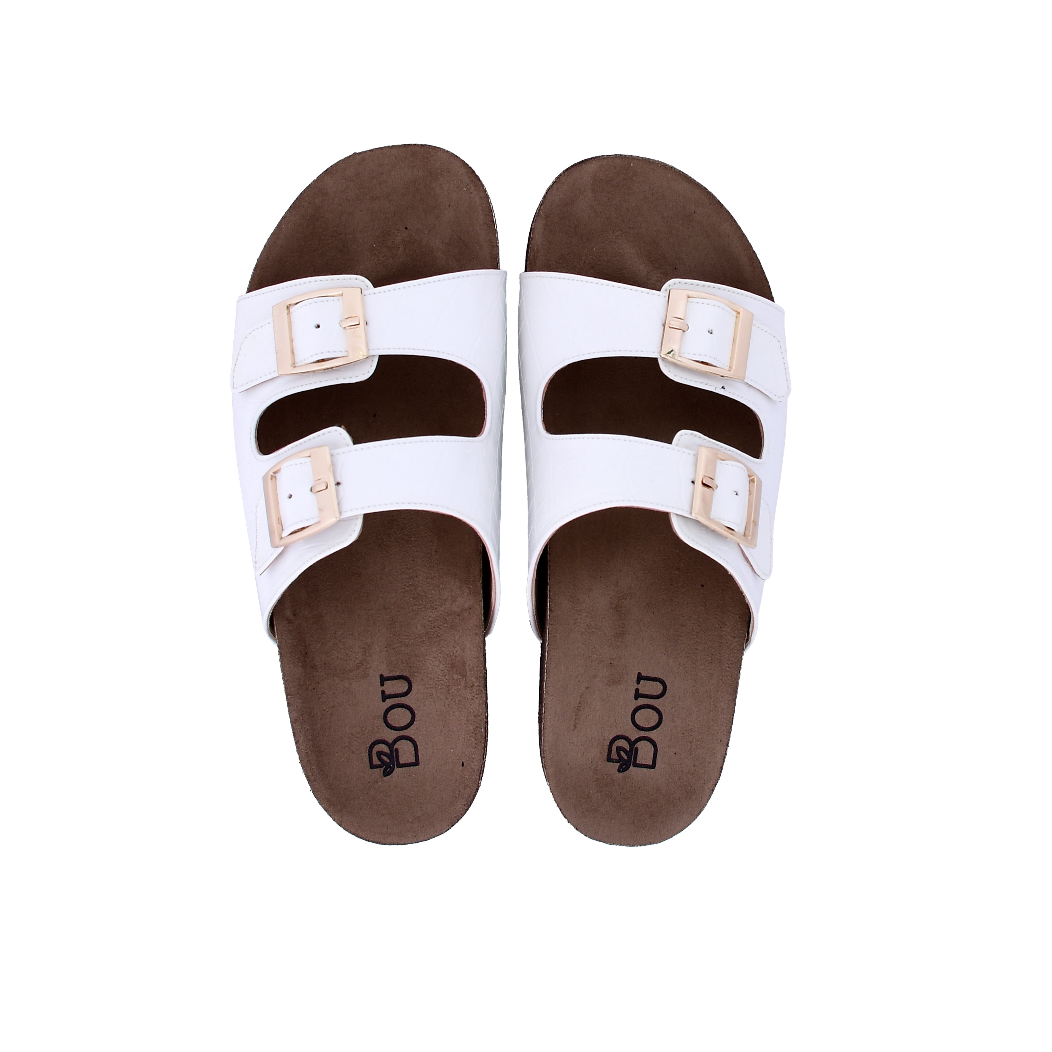 Croco Print Slipper - Albino Crocodile