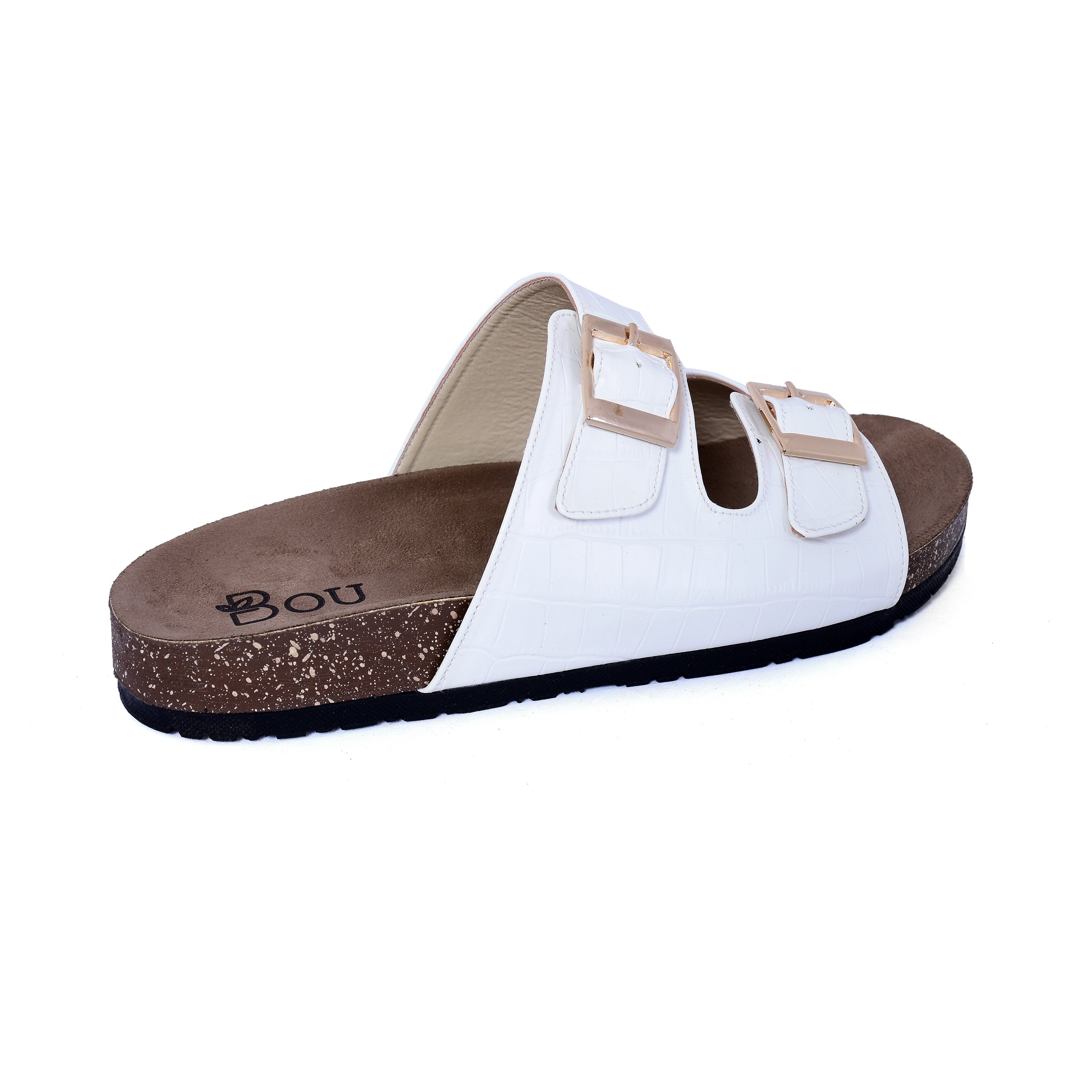 Croco Print Slipper - Albino Crocodile