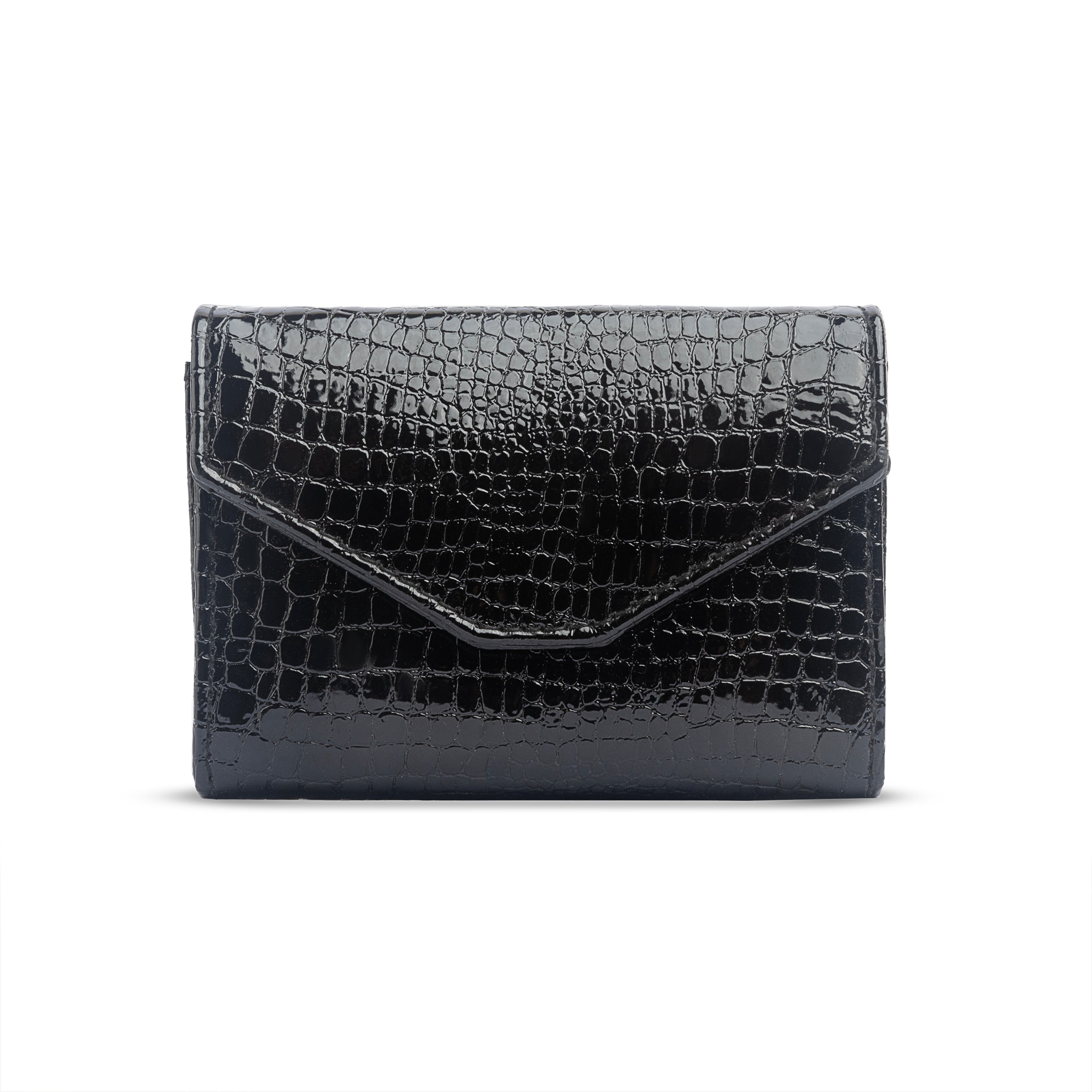 Mermaid Micro Flap Bag - Scarce Black Crocodile