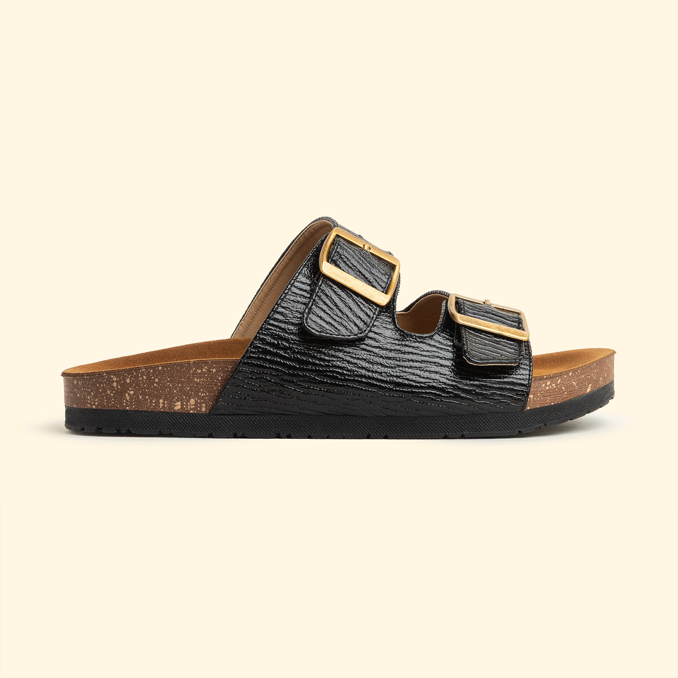 Broken Rays Slipper - Midnight Black