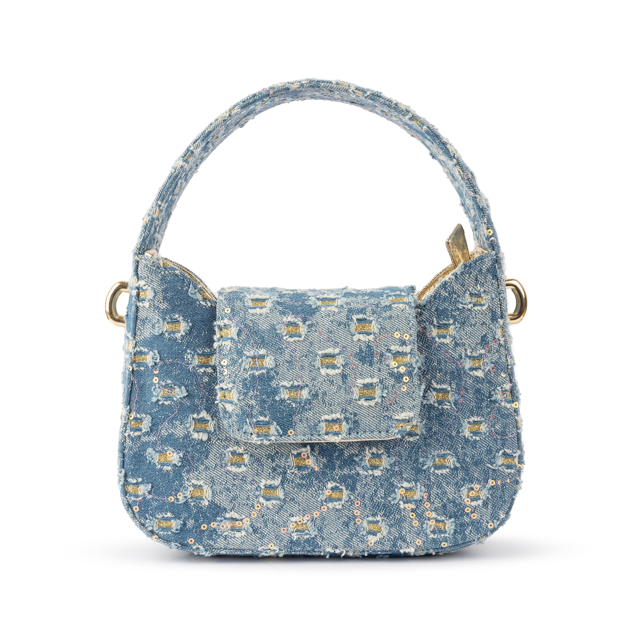 The Petite Posh Tote - Inky Denim Dreams