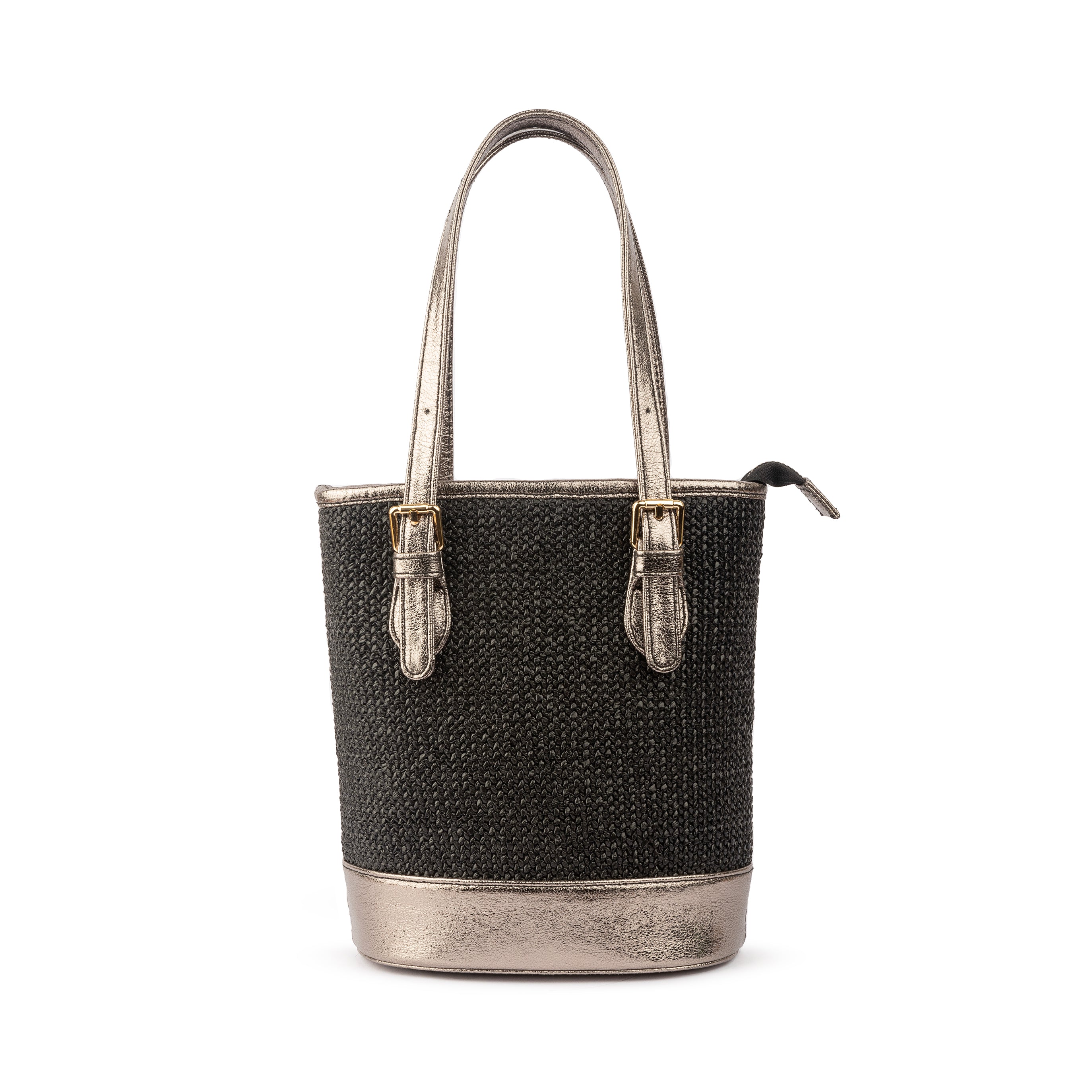 Burlap Bucket Bag - Black