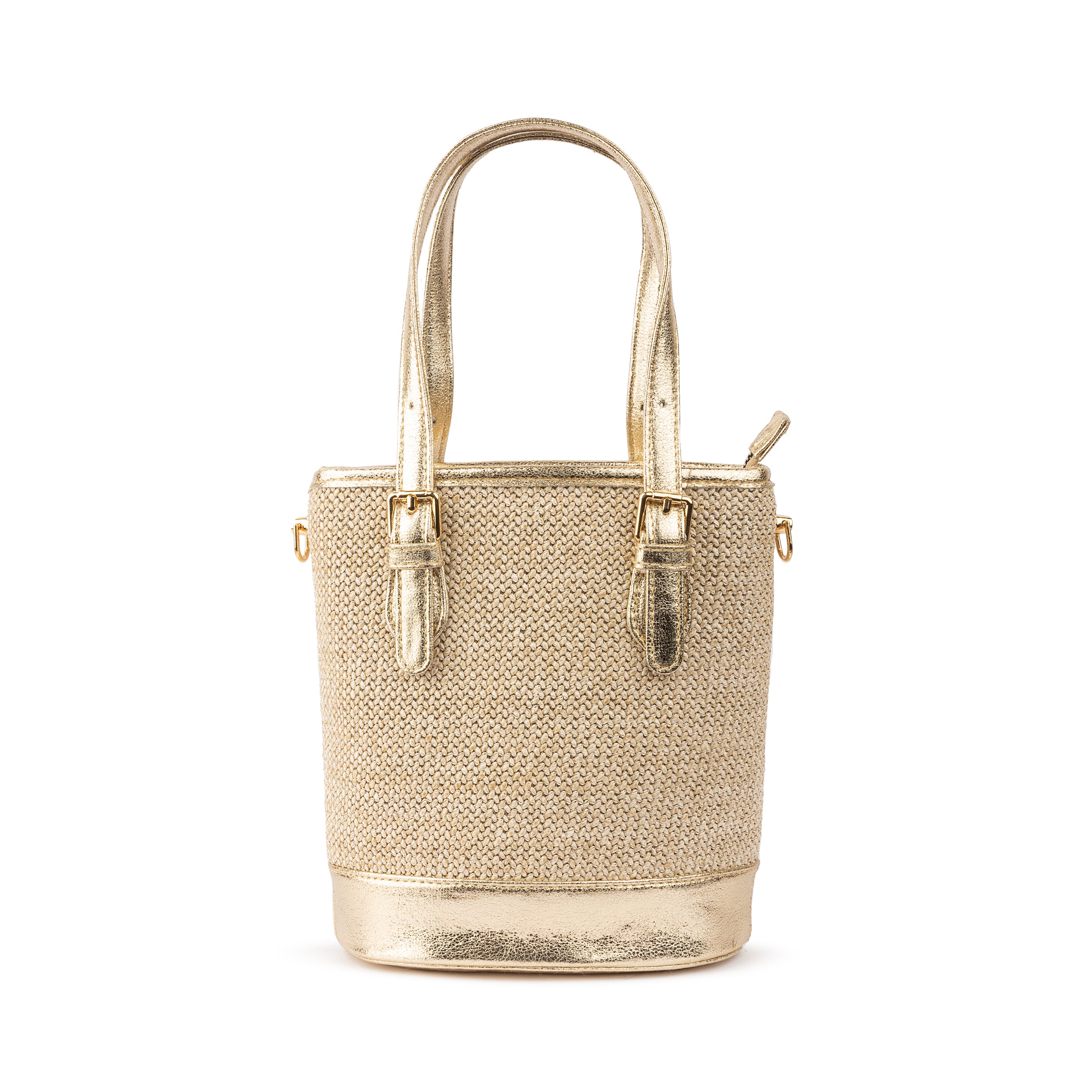 Burlap Bucket Bag - Beige