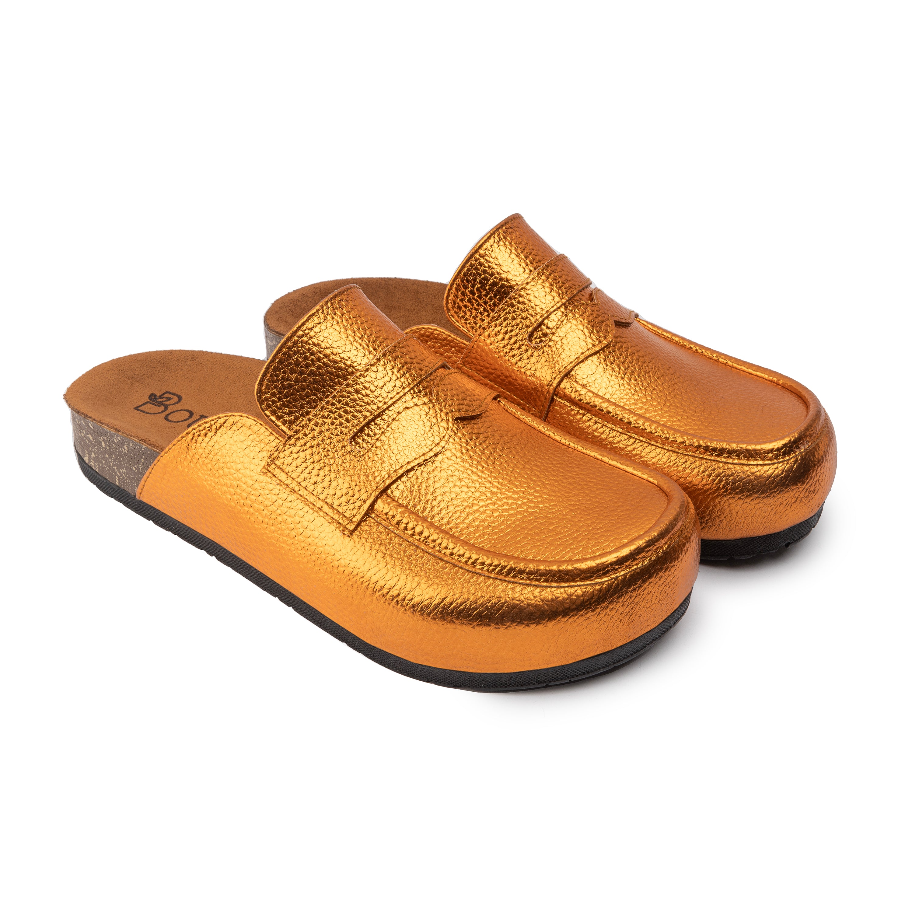 Loafer Clogs - Shinny Copper