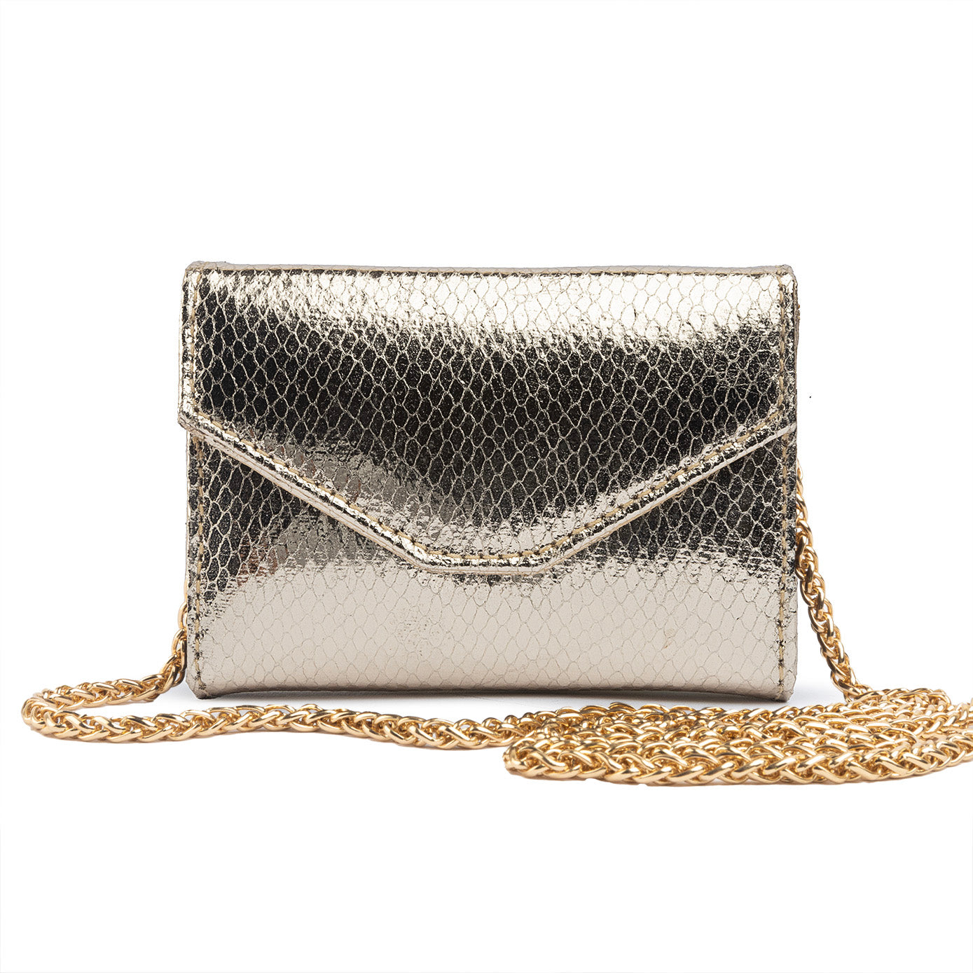 Mermaid Micro Flap Bag - Gold