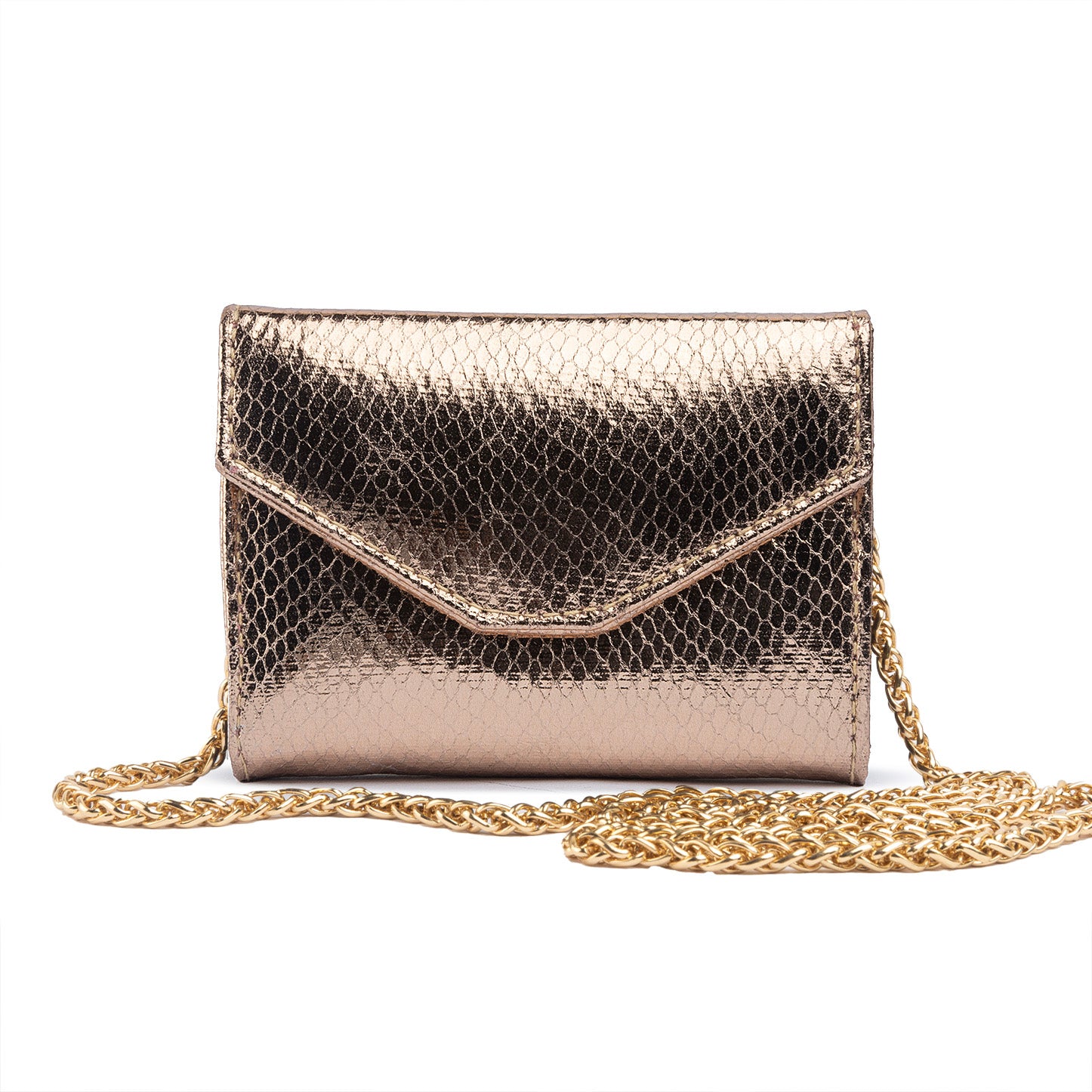 Mermaid Micro Flap Bag - Rose Gold
