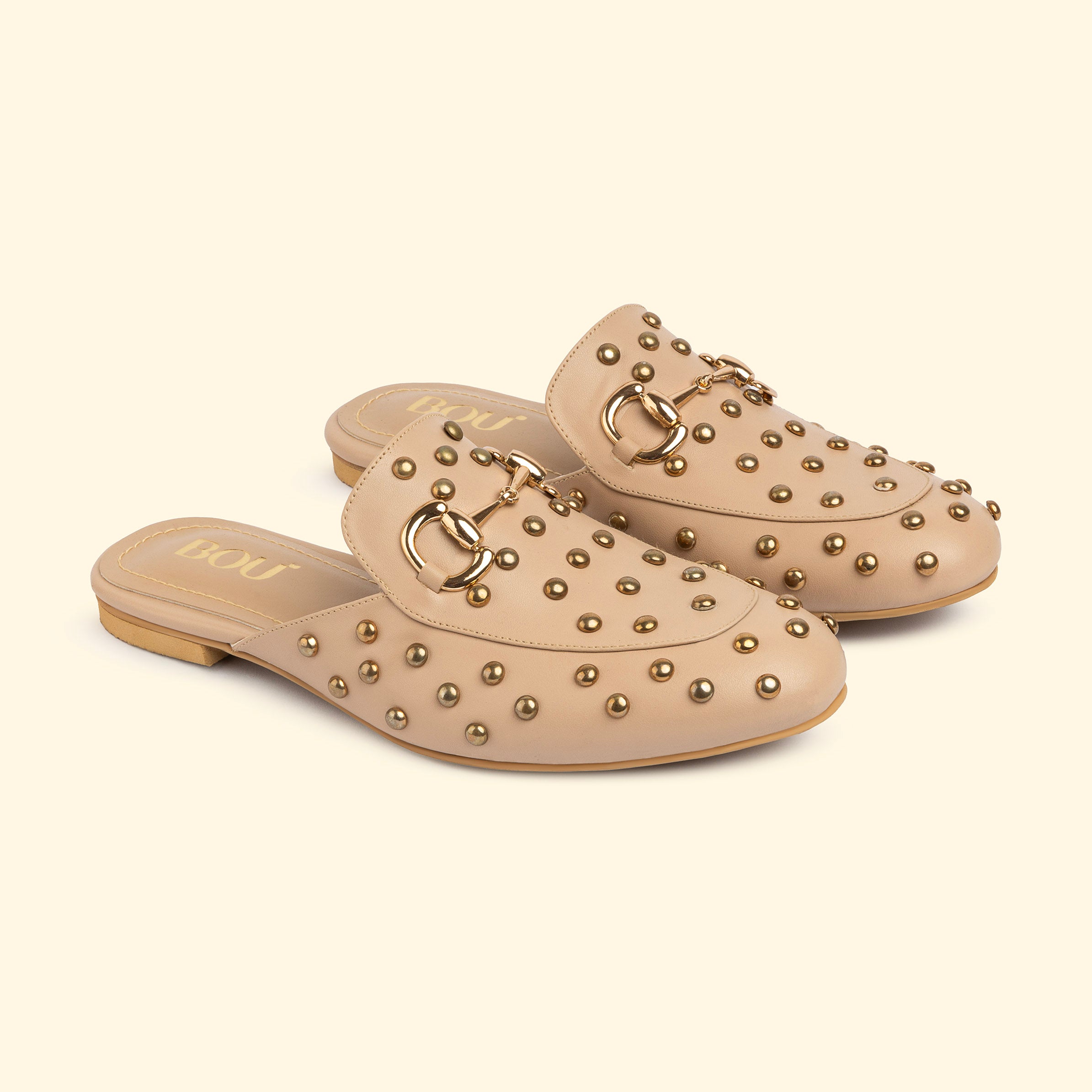 CAMILA STUD MULES - Camila Sand