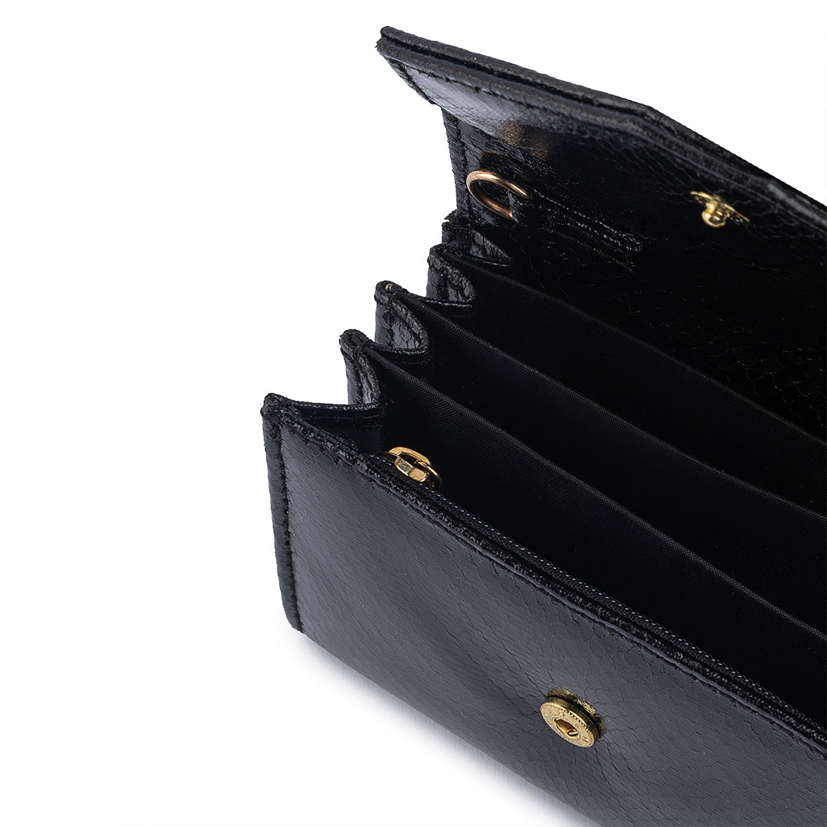 Mermaid Micro Flap Bag - Black