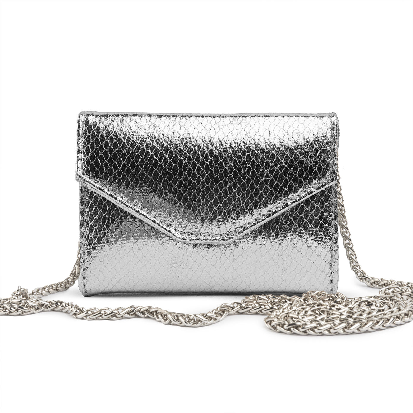 Mermaid Micro Flap Bag - Silver
