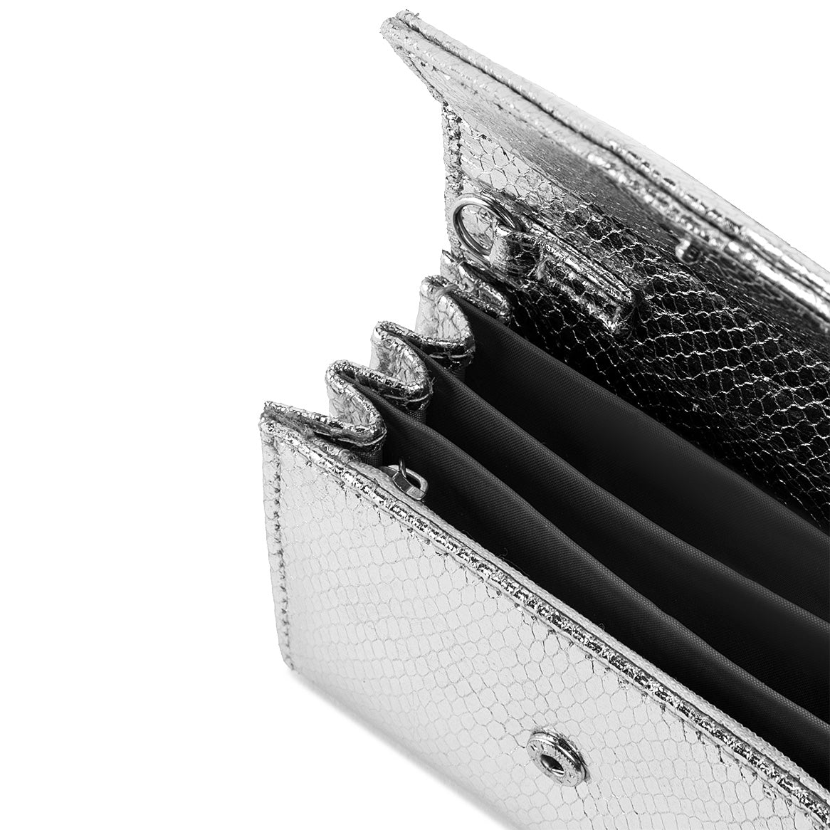 Mermaid Micro Flap Bag - Silver