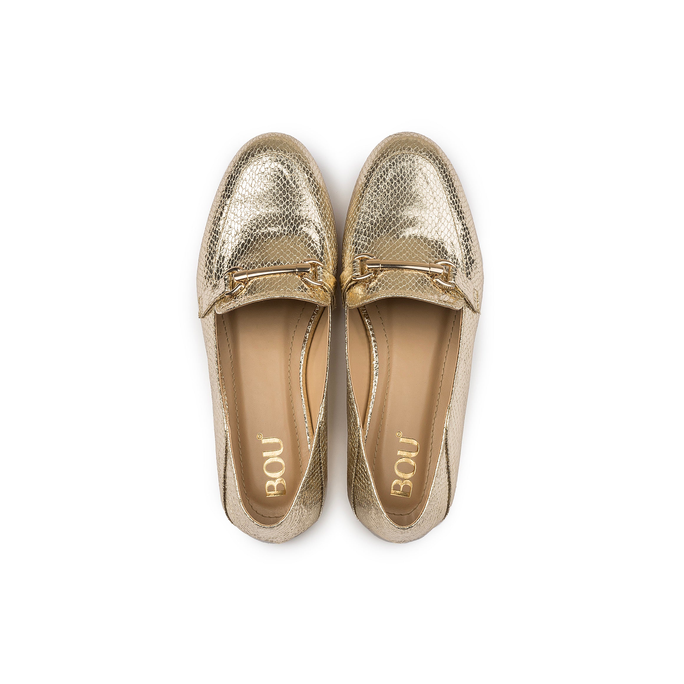 Metallic Loafers - Gold