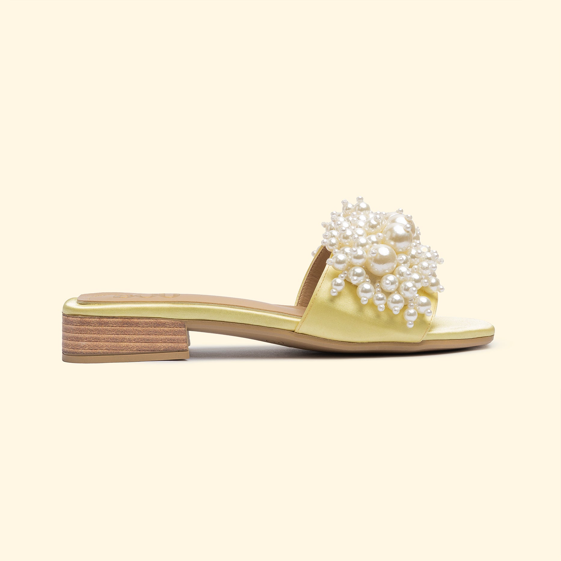 SIRENA PEARL SLIDES - Lemon Glaze