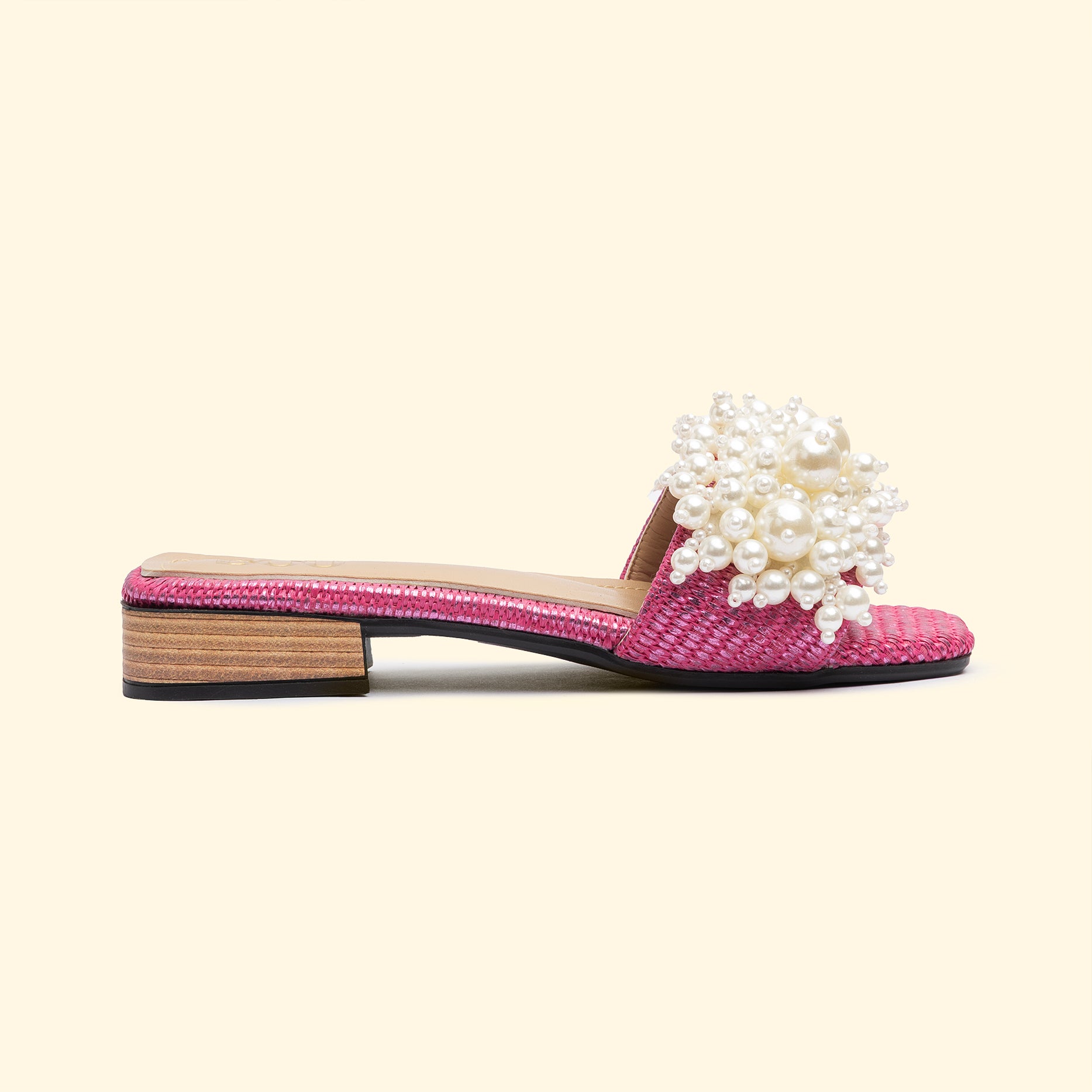 SIRENA PEARL SLIDES - Fuchsia Flame