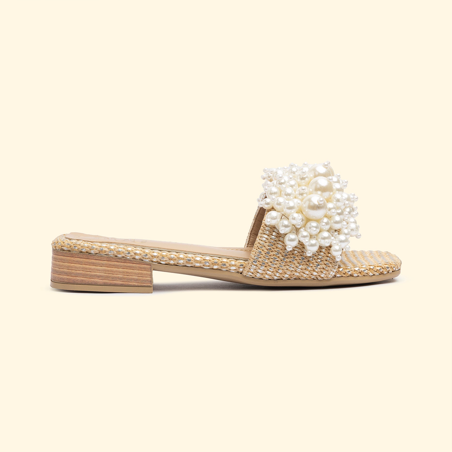SIRENA PEARL SLIDES - Champagne Frost