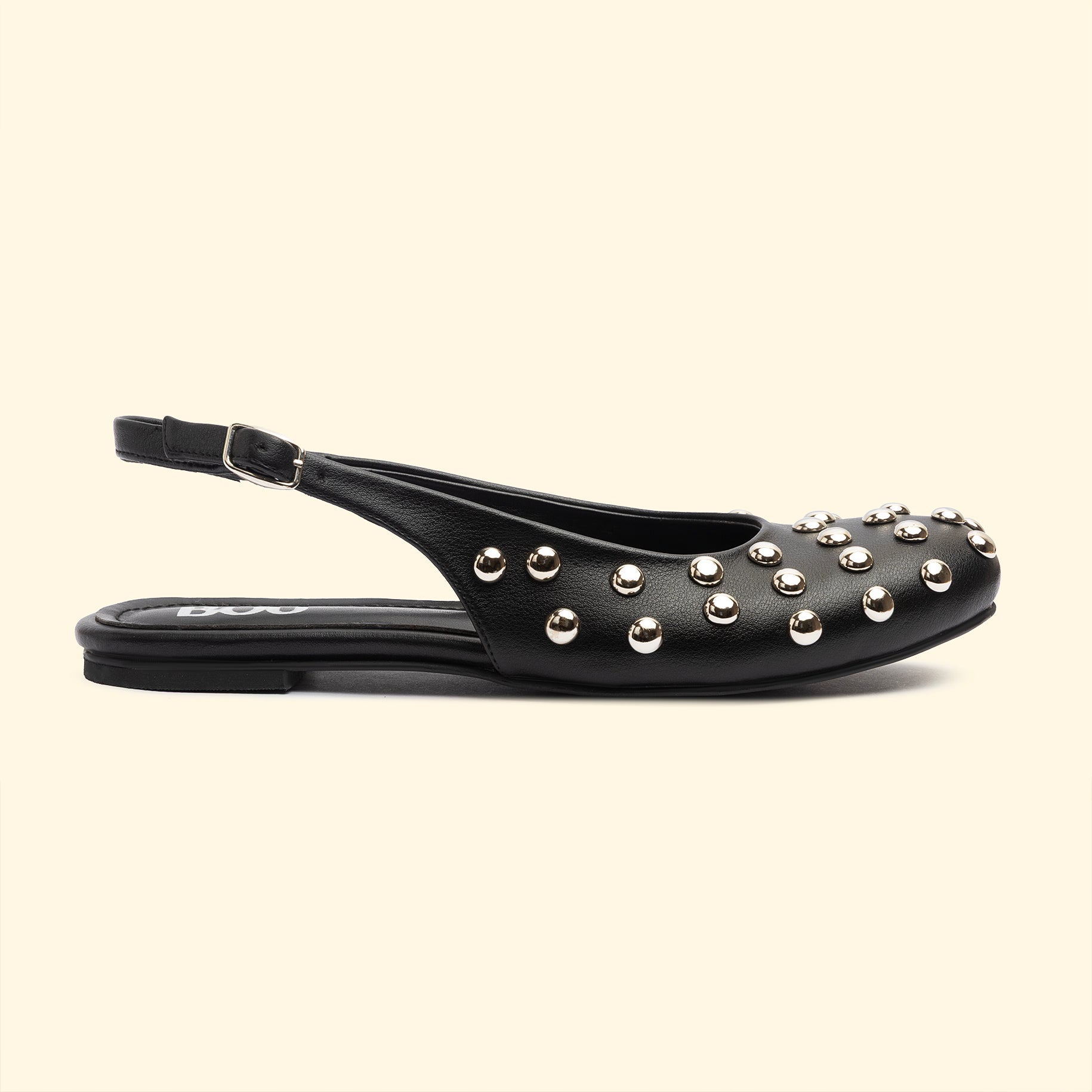 NINA STUD SLINGBACKS - Nina Noir