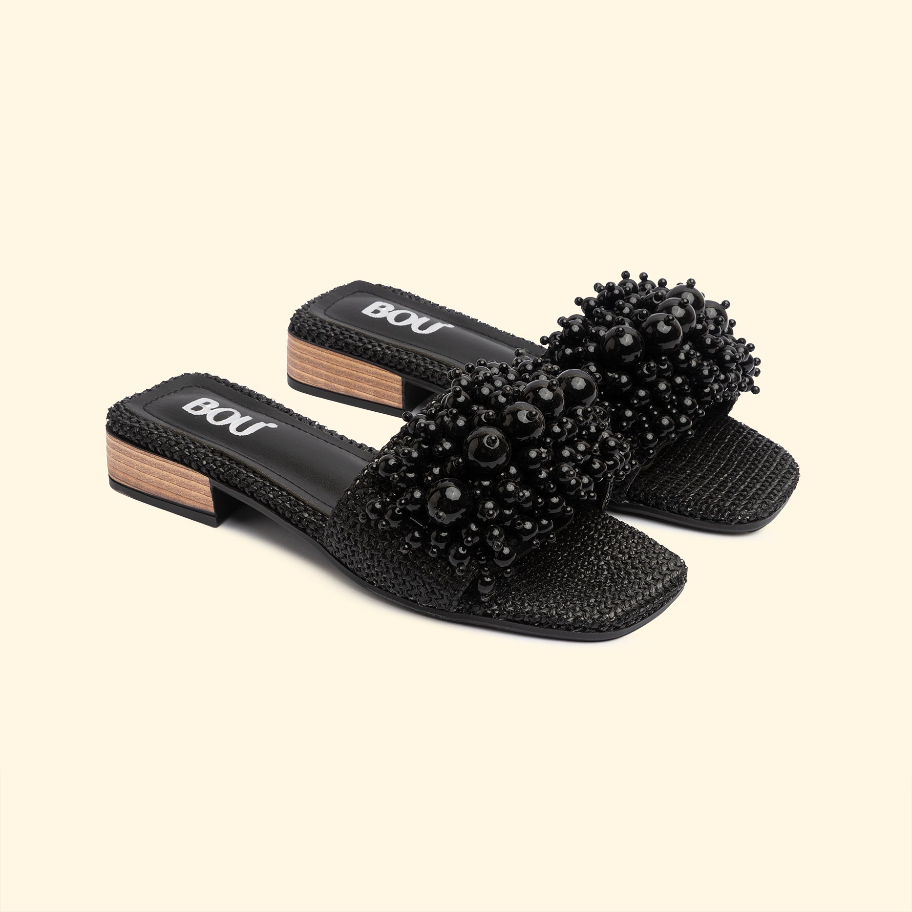 SIRENA PEARL SLIDES - Onyx Pearl