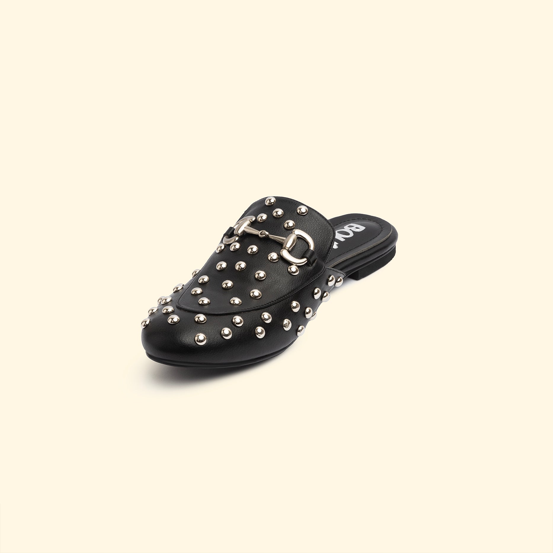 CAMILA STUD MULES - Camila Noir