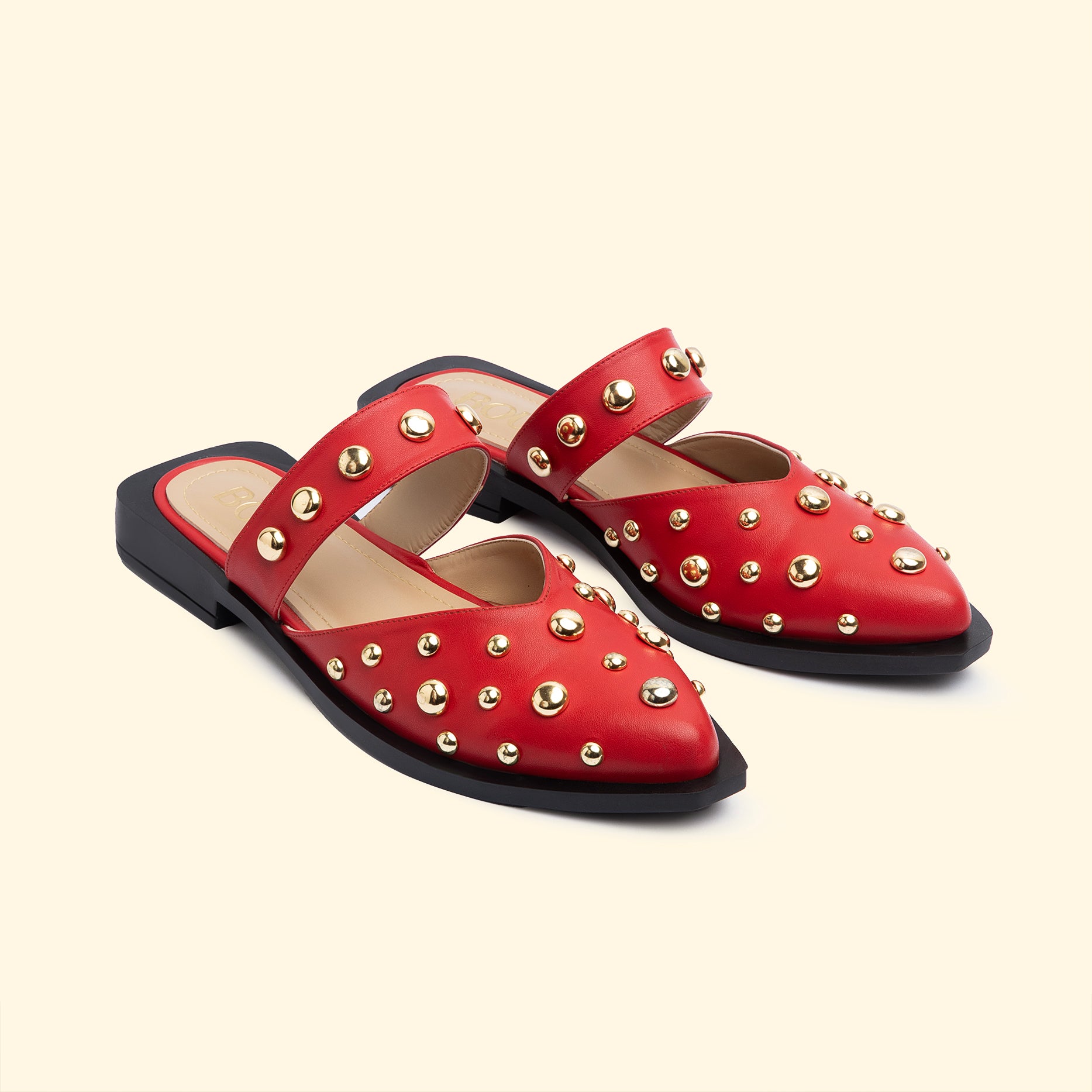 LUNA STUD FLATS - Cherry Heat