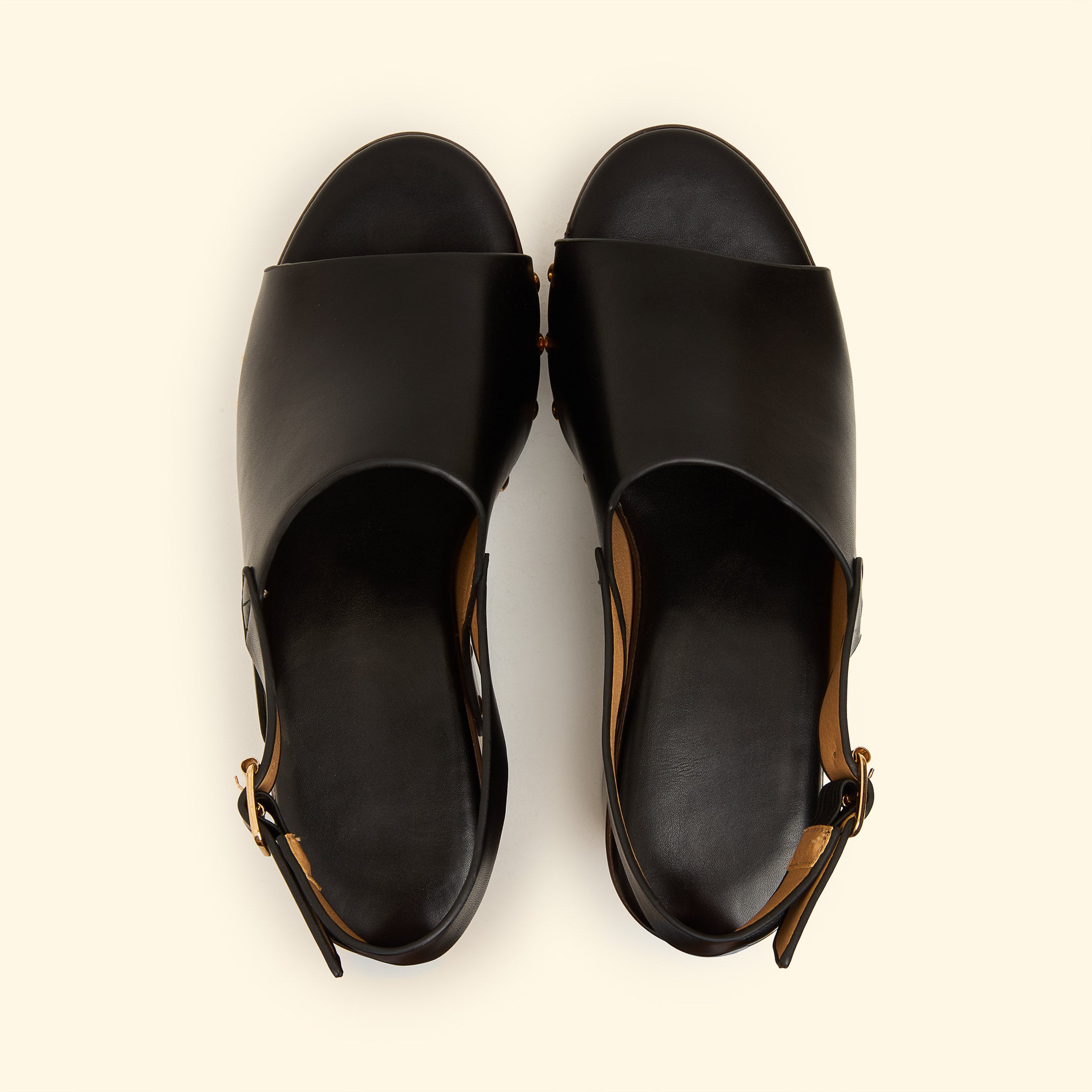 Raven Platform Slingbacks - Black