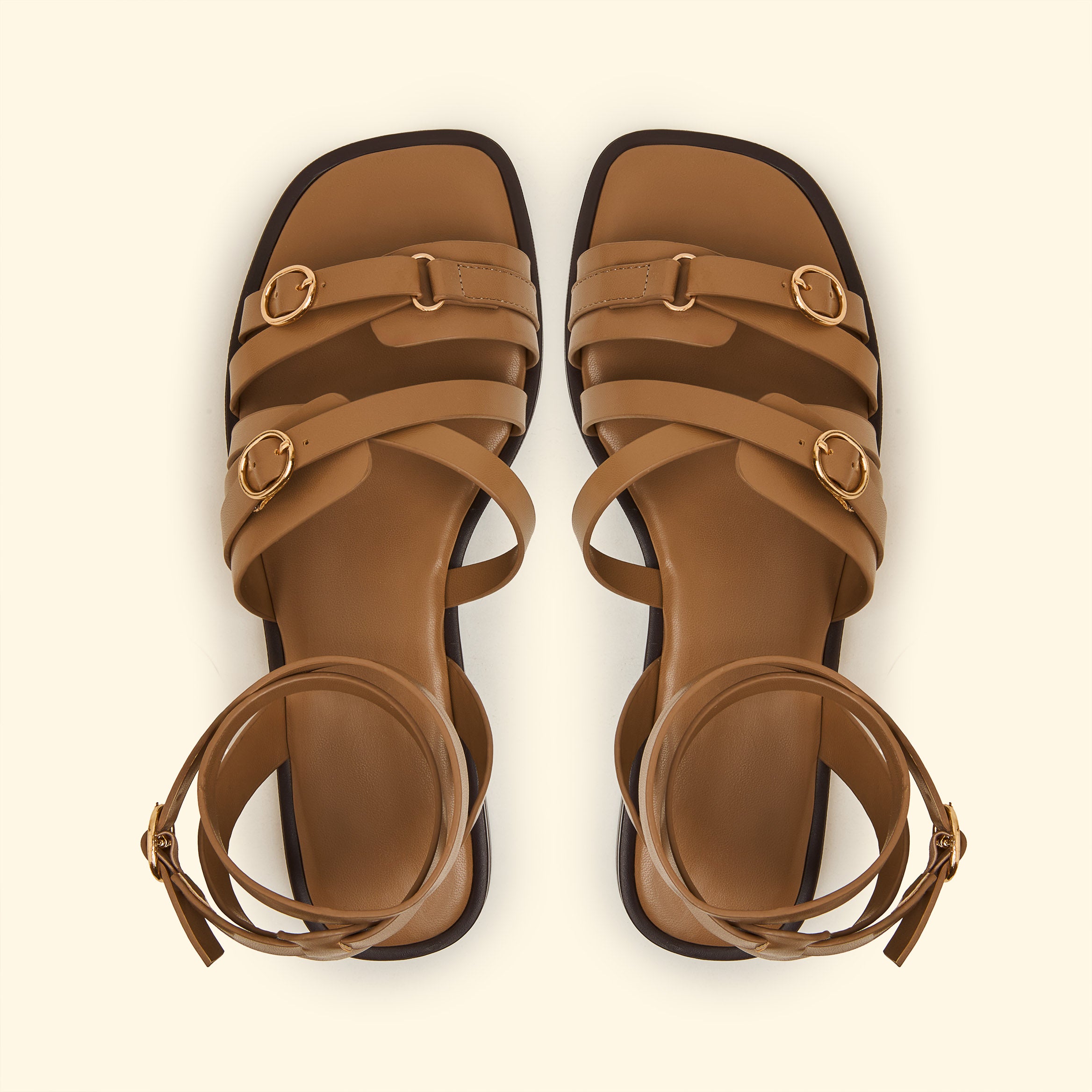 Aurelia Sandals - Dark Beige