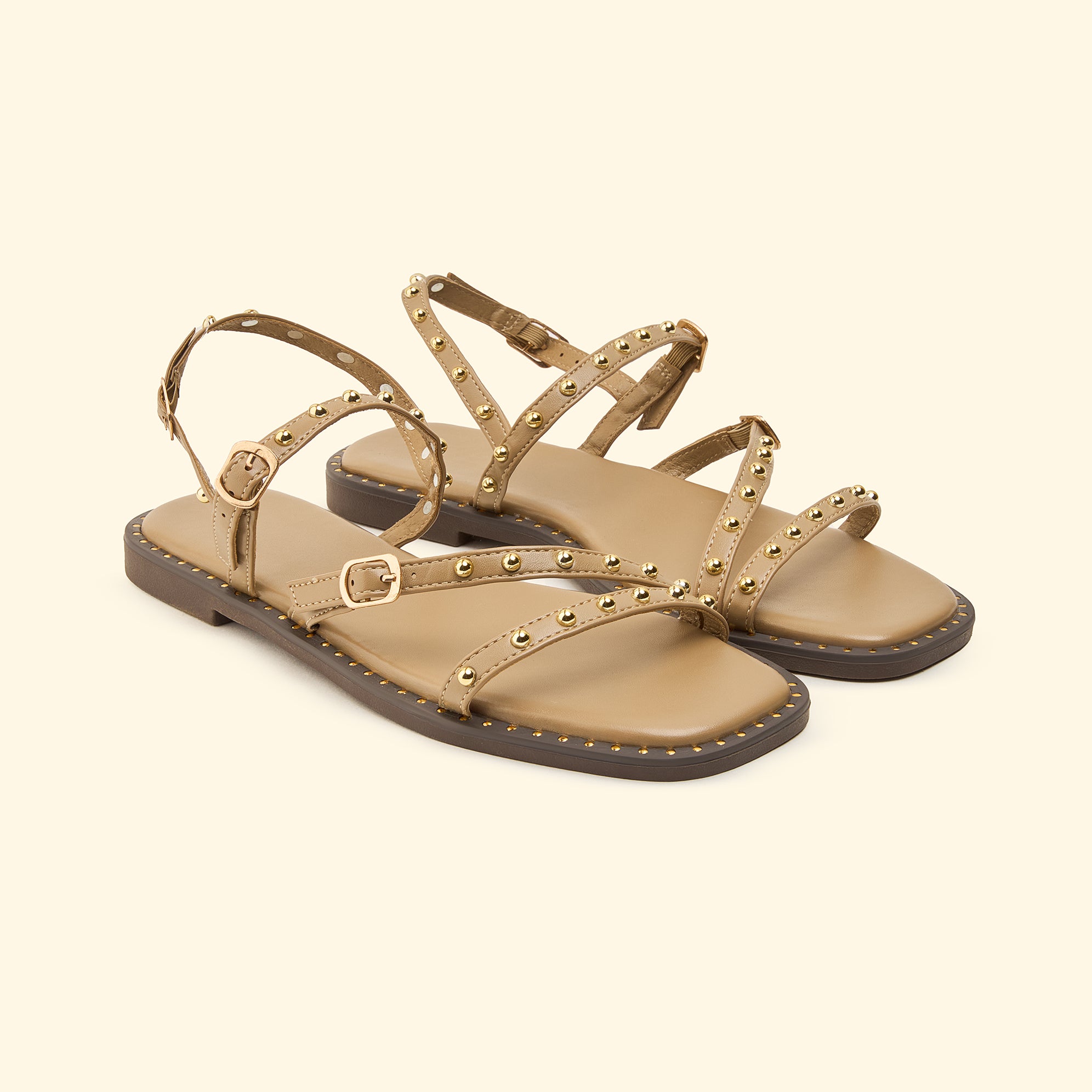 Siena Gladiator Flat - Beige
