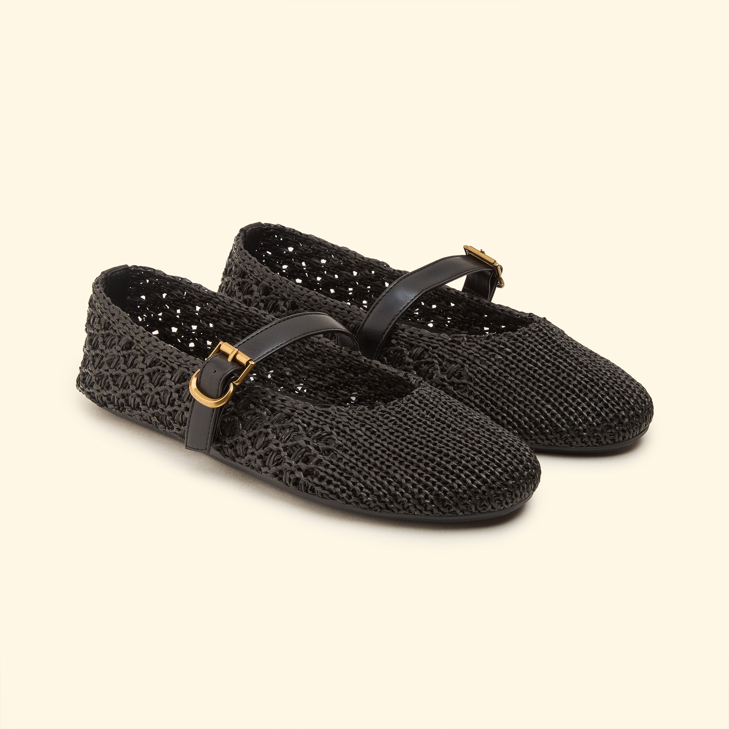 Soft Knit Strap Flat - Black