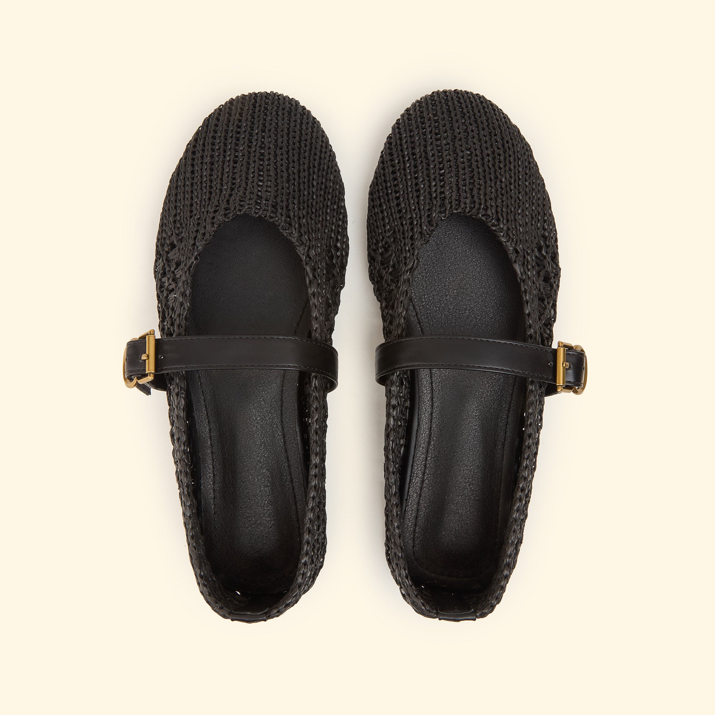 Soft Knit Strap Flat - Black