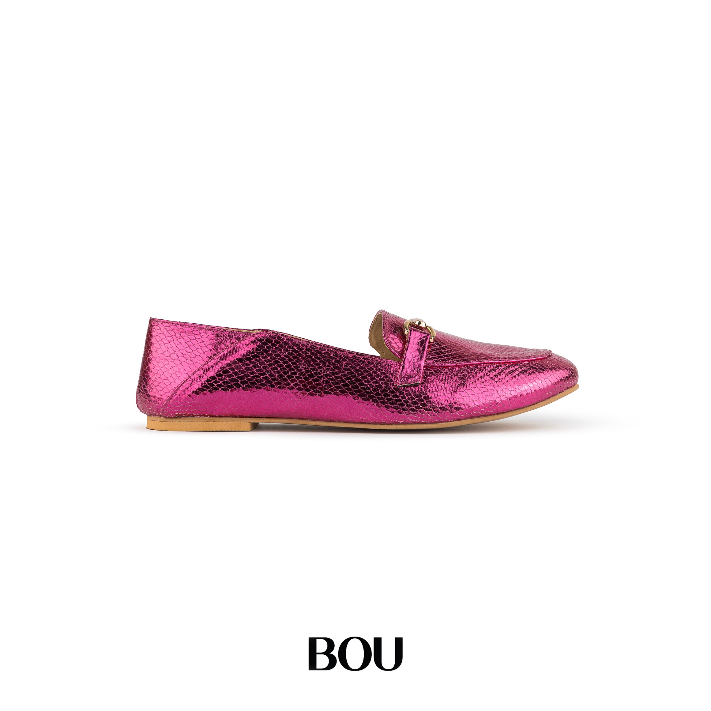 Metallic Loafers - Fuchsia