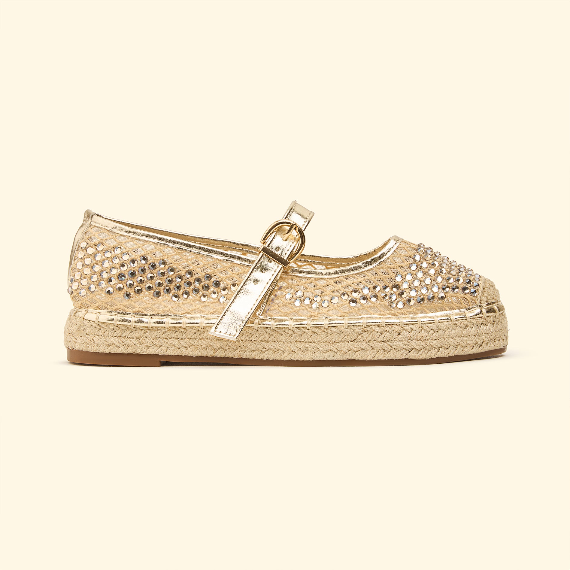 Dazzle weave espadrilles - Goldish Shine