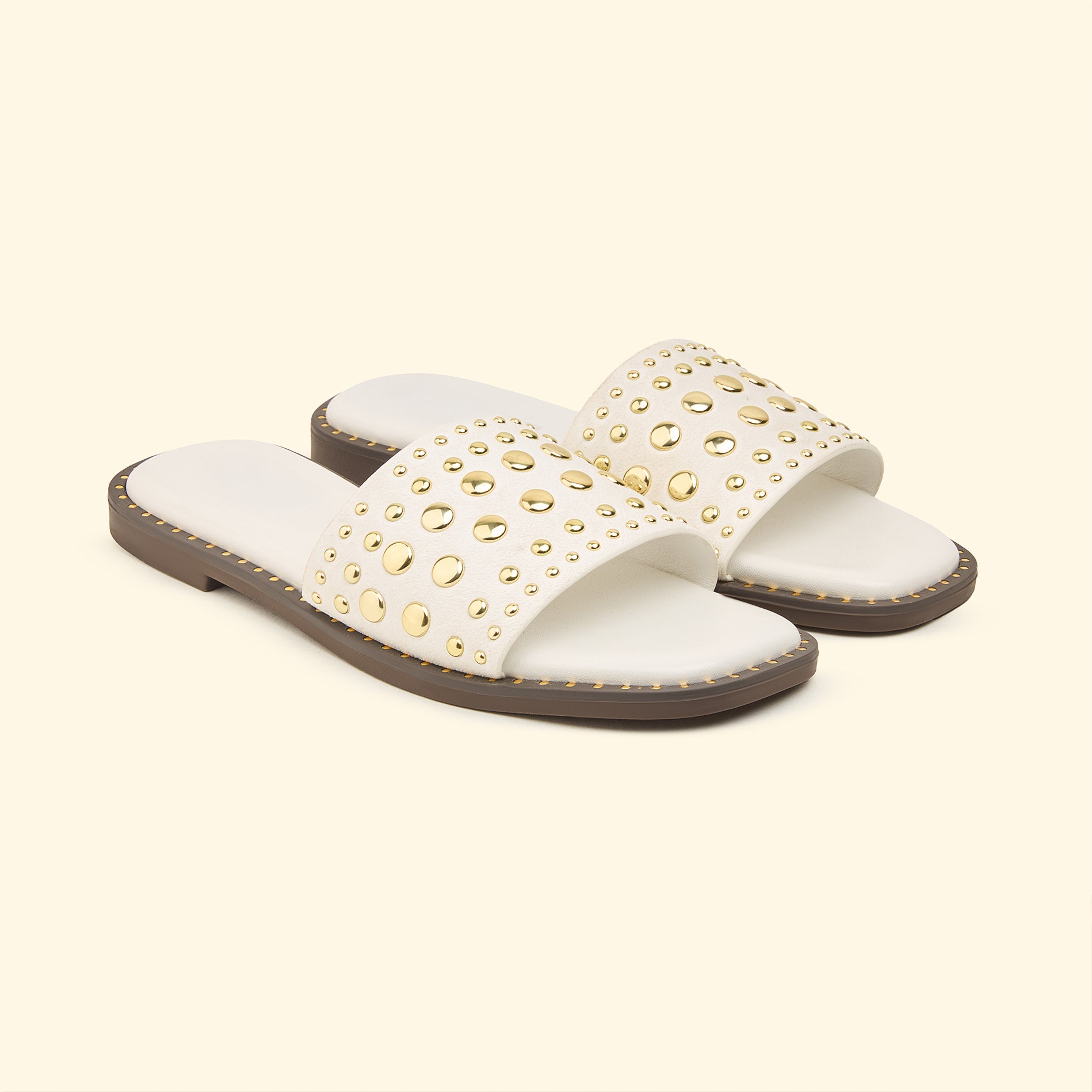 Golden AURA slides - Glamorous White