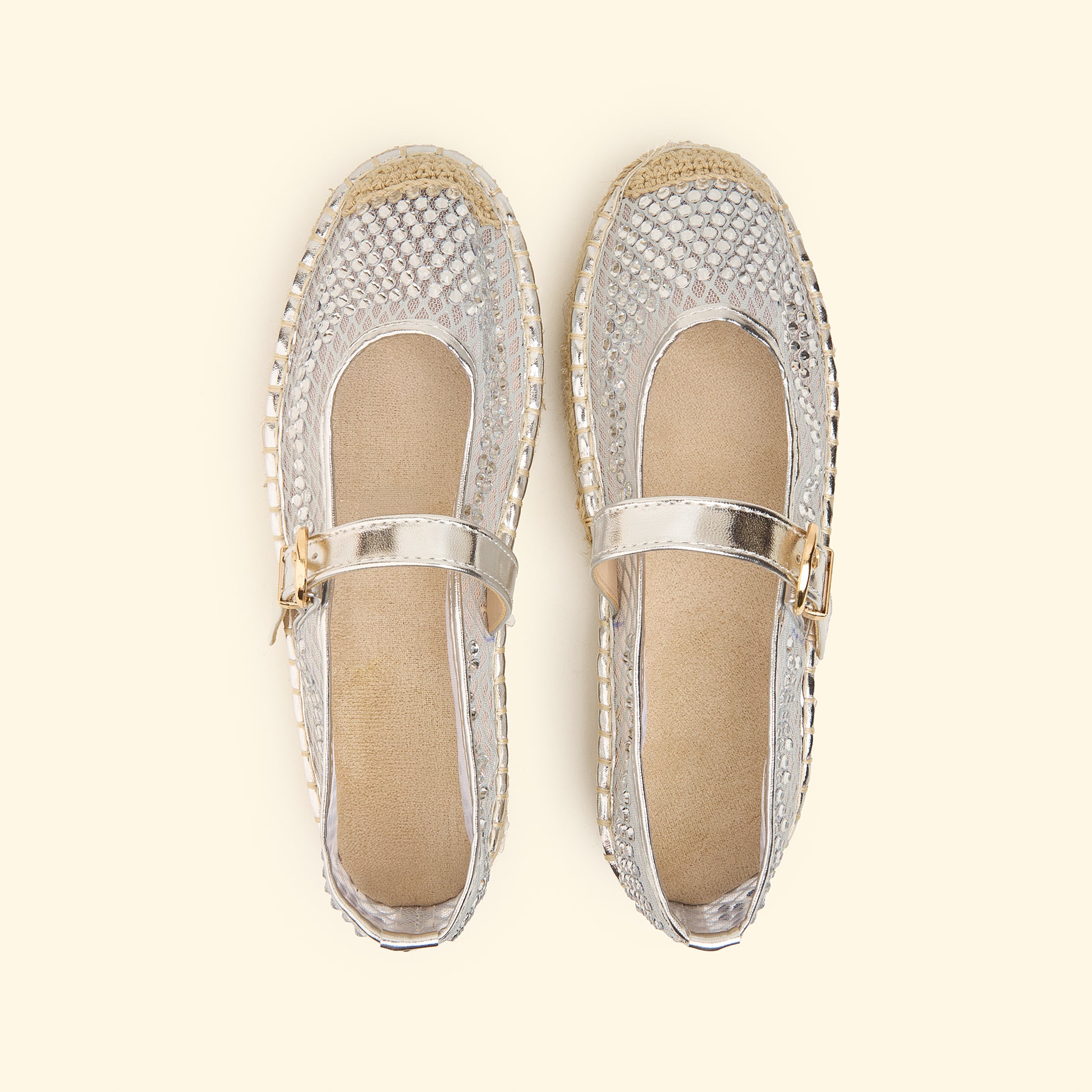 Dazzle weave espadrilles - Silver Statue
