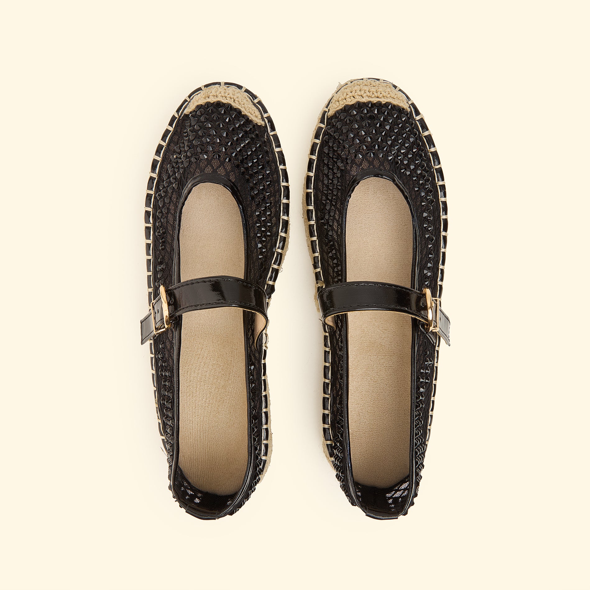 Dazzle weave espadrilles - Midnight Black