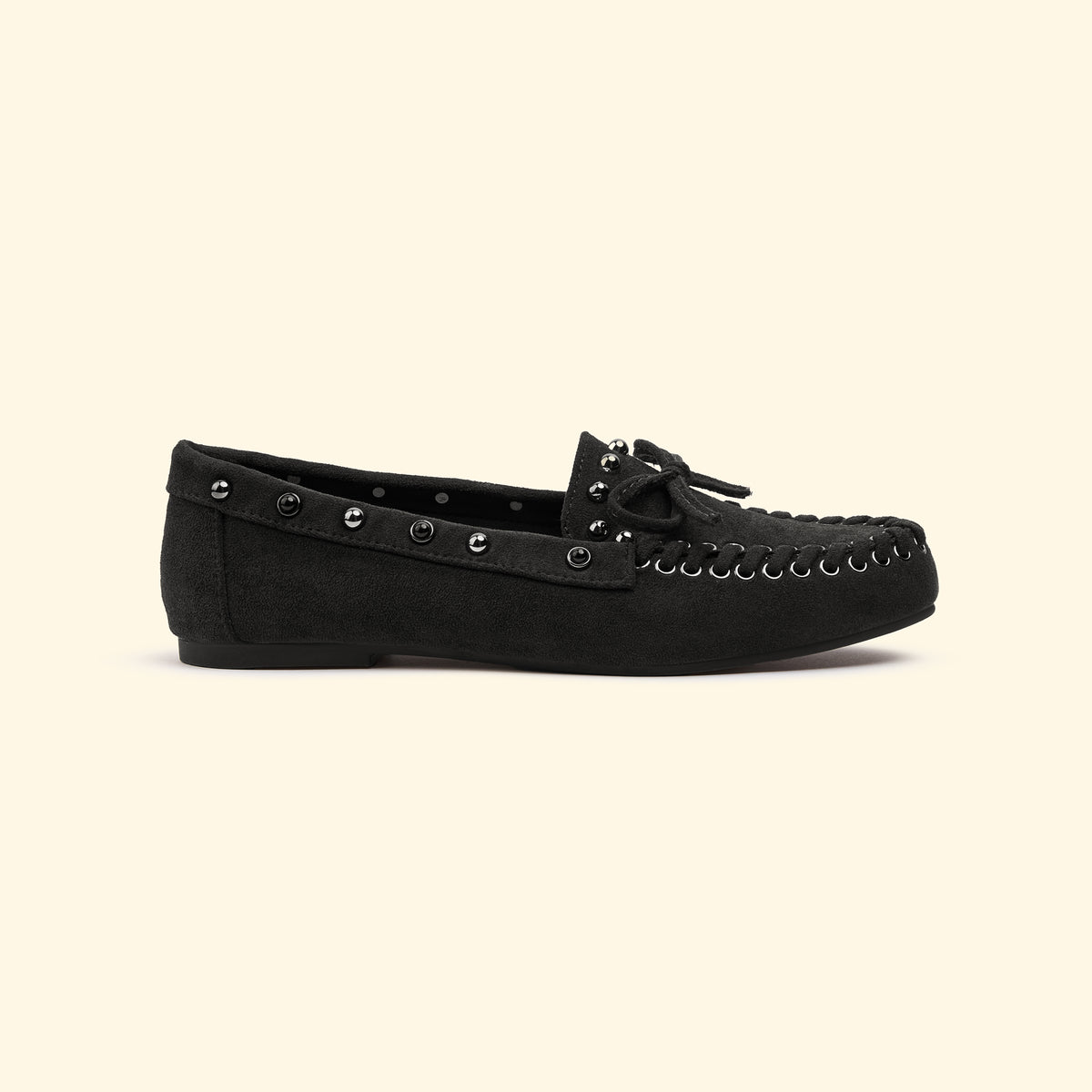 Studded suede Moccasin - Midnight