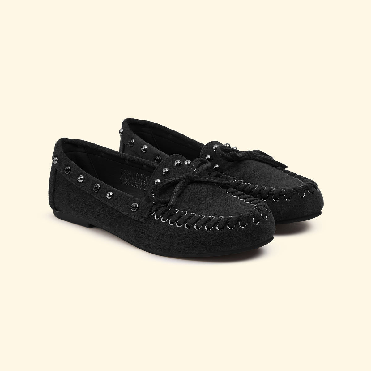 Studded suede Moccasin - Midnight