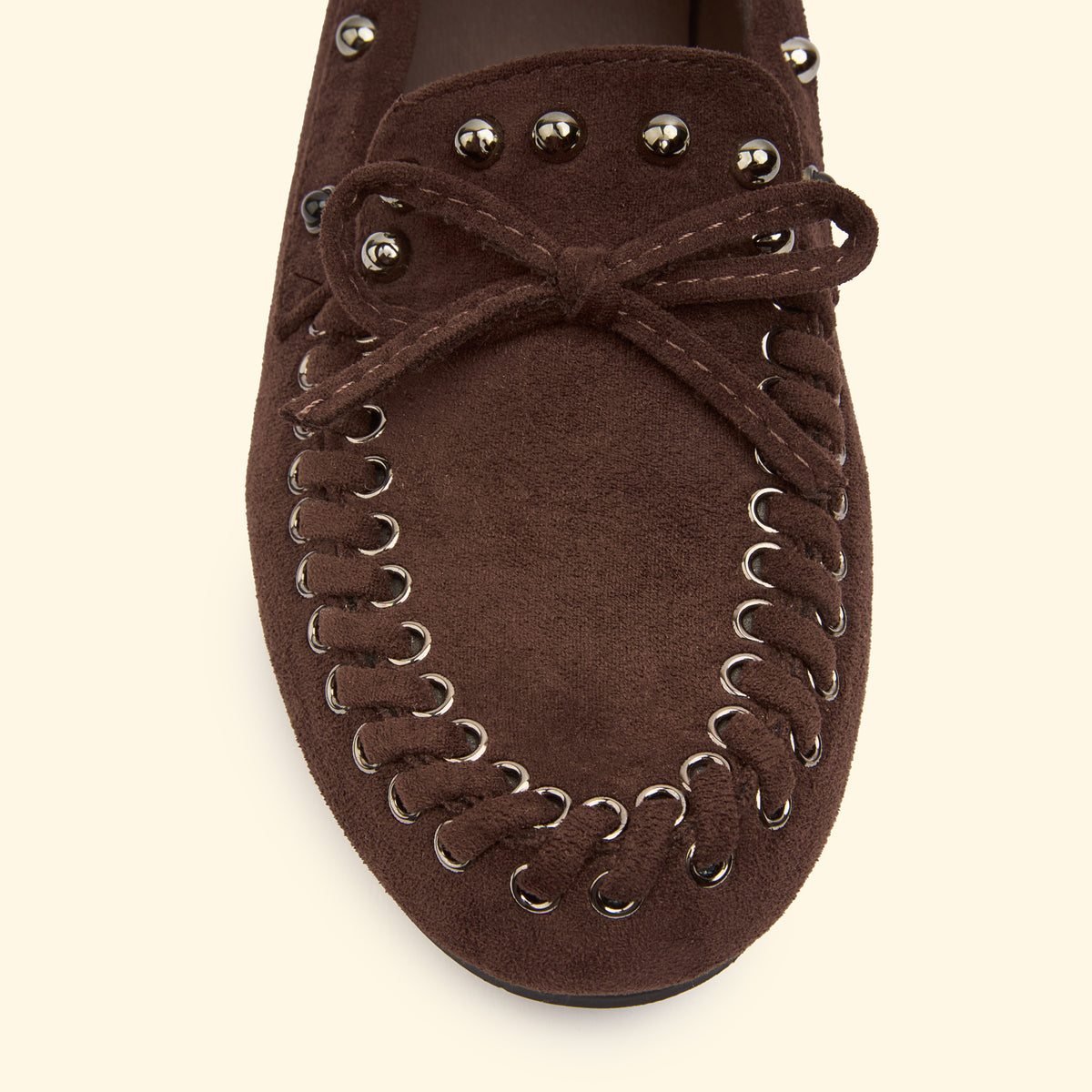 Studded suede Moccasin - Brown