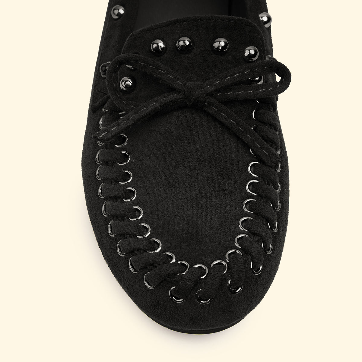 Studded suede Moccasin - Midnight