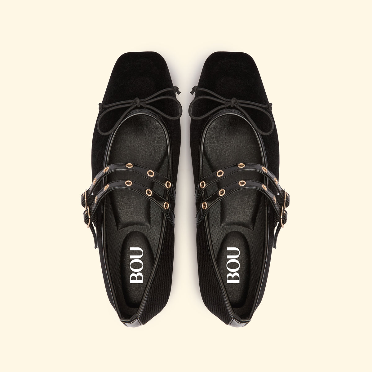 Velvet dual strap - Black