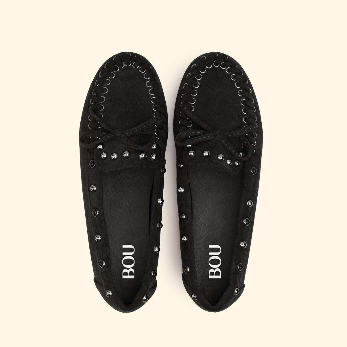 Studded suede Moccasin - Midnight