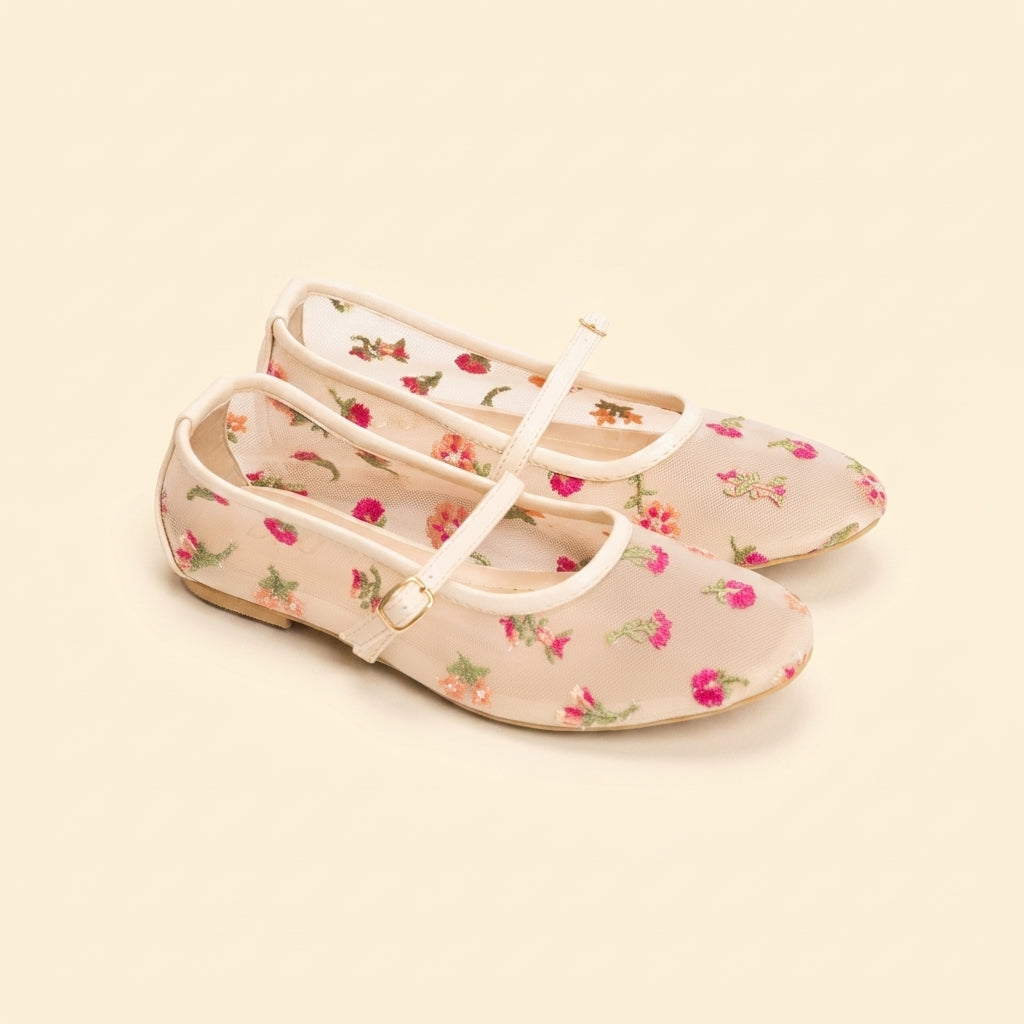 Rose Garden Mary Jane - Beige