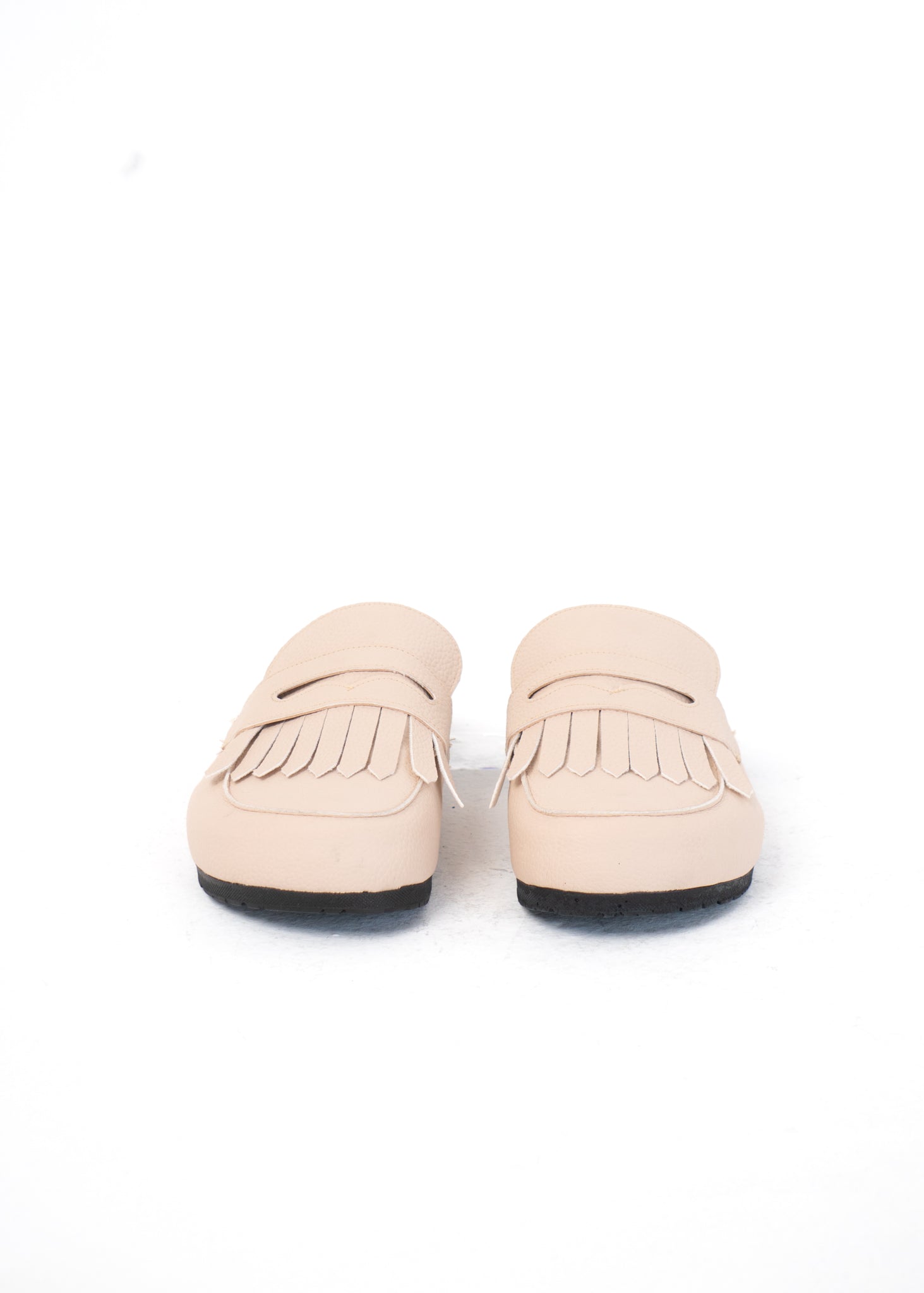 Loafer Clogs " Fringed " - Coffe Latte