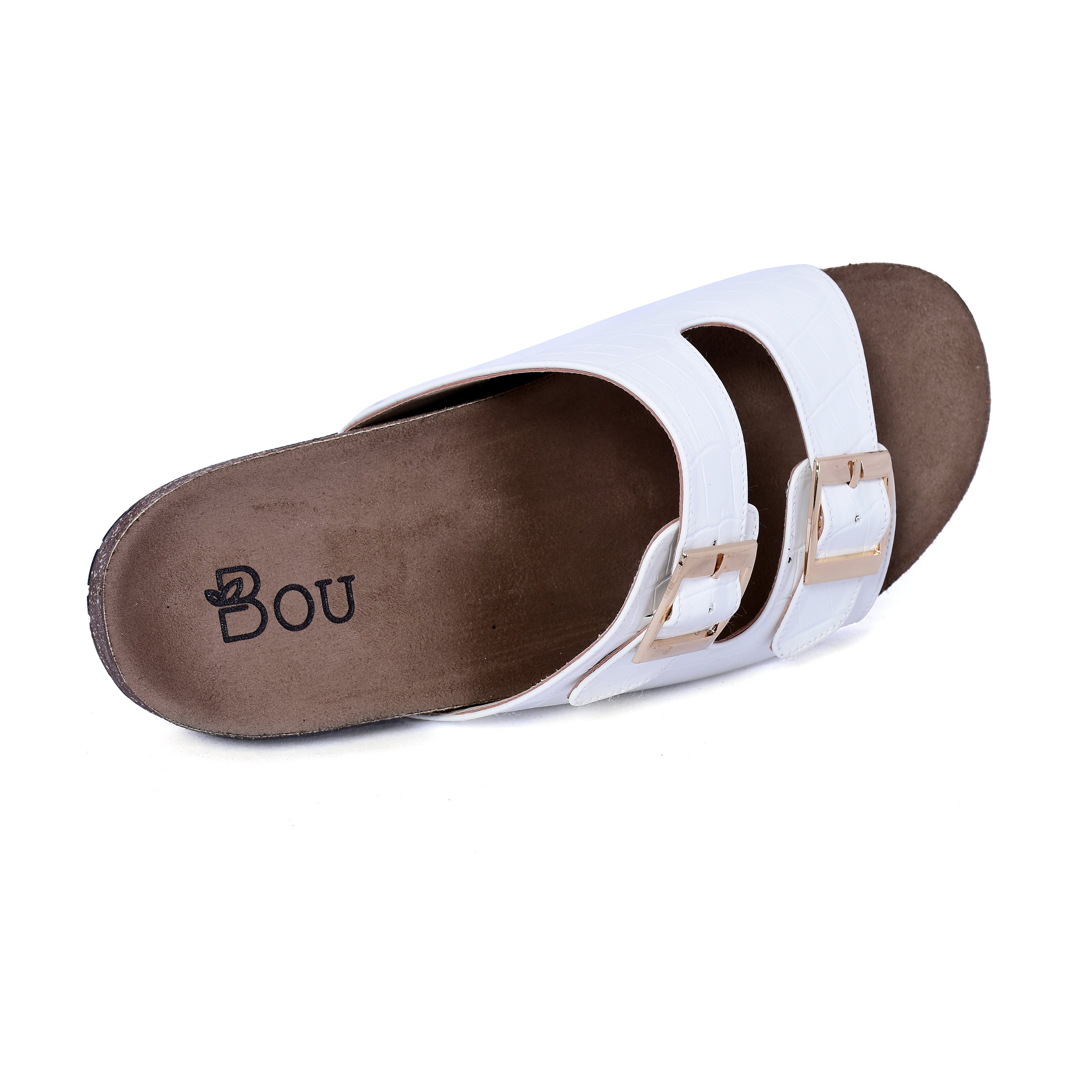 Croco Print Slipper - Albino Crocodile