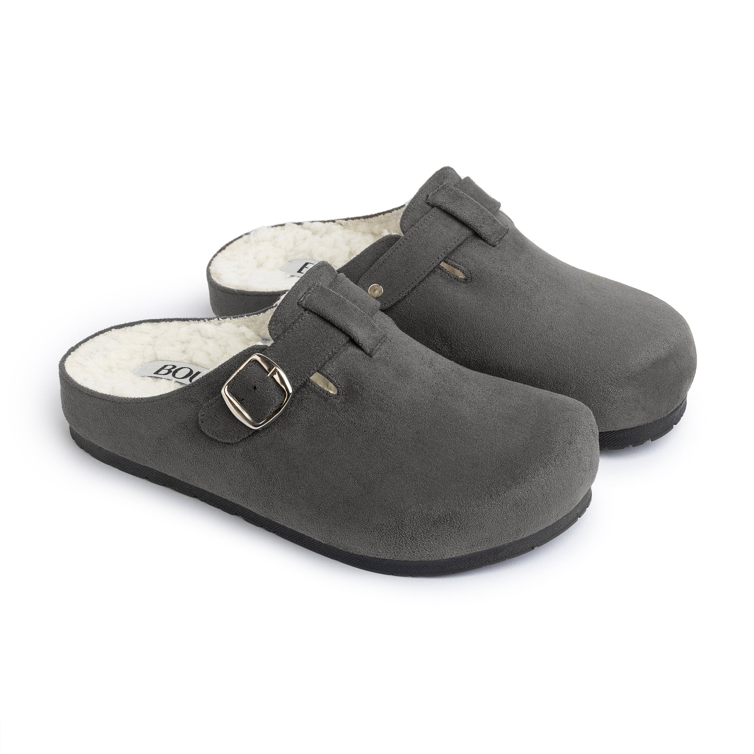 BOU teddy clogs - Carbon