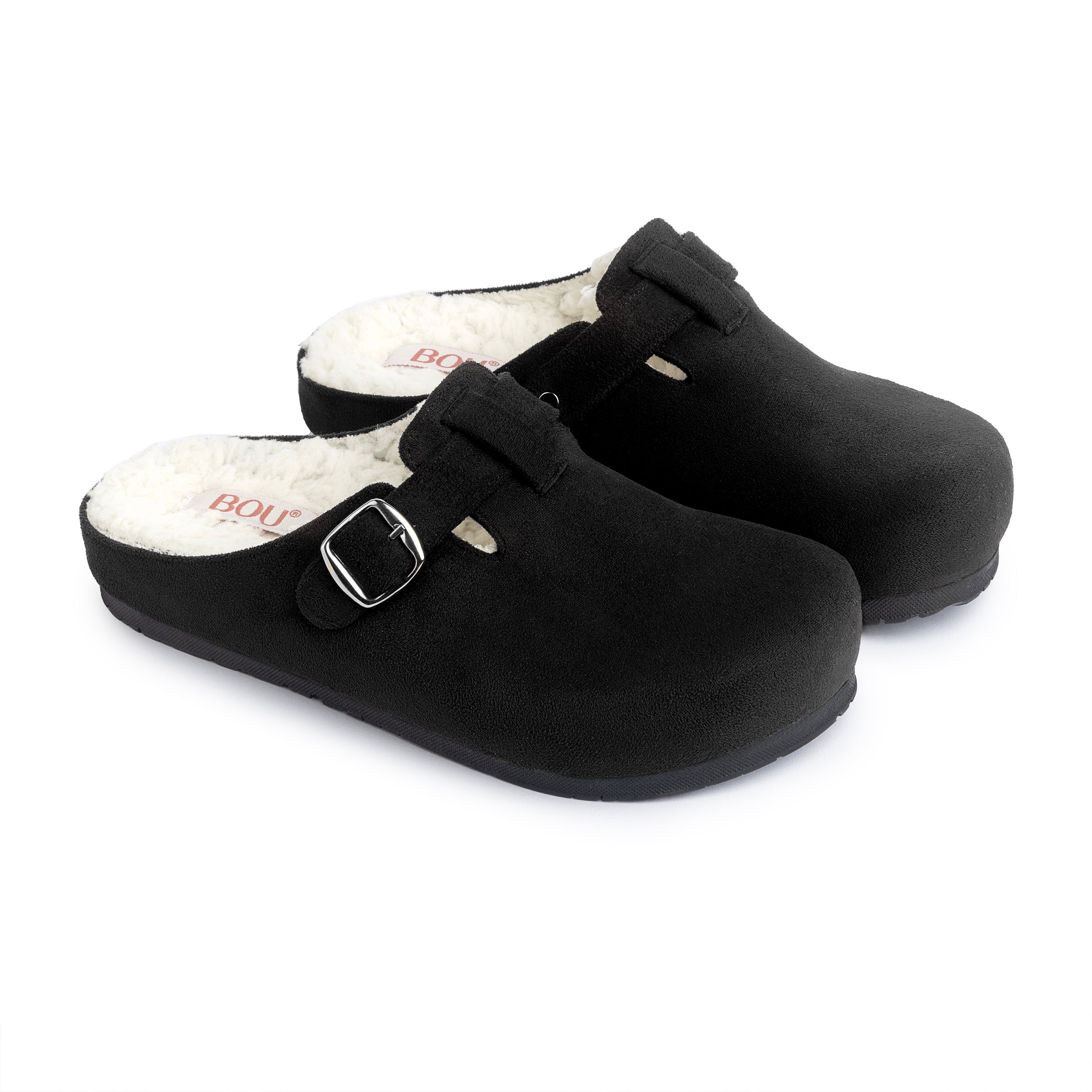 BOU teddy clogs - Midnight Black