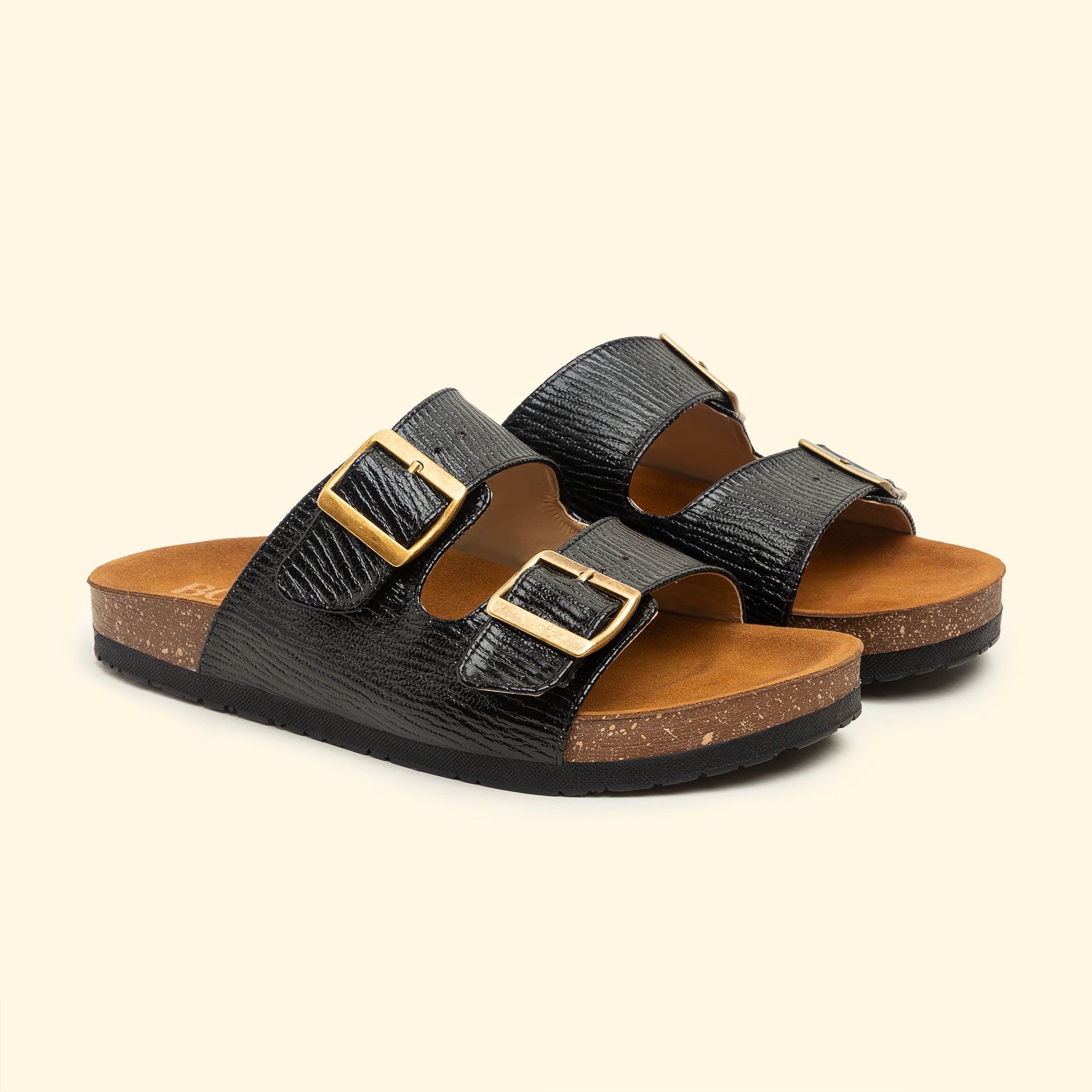 Broken Rays Slipper - Midnight Black
