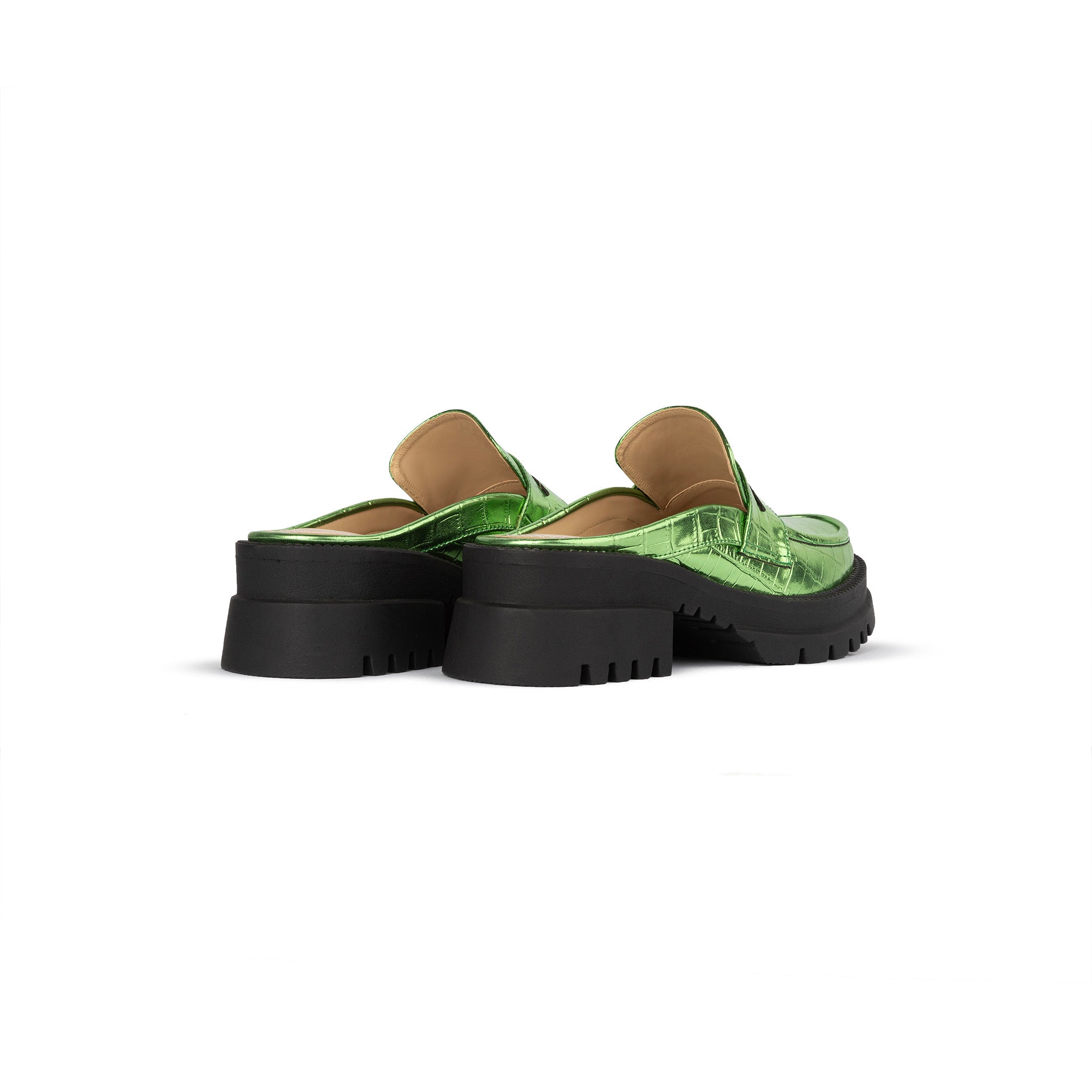 Chunky Mule |Croco - Magic Lime Green